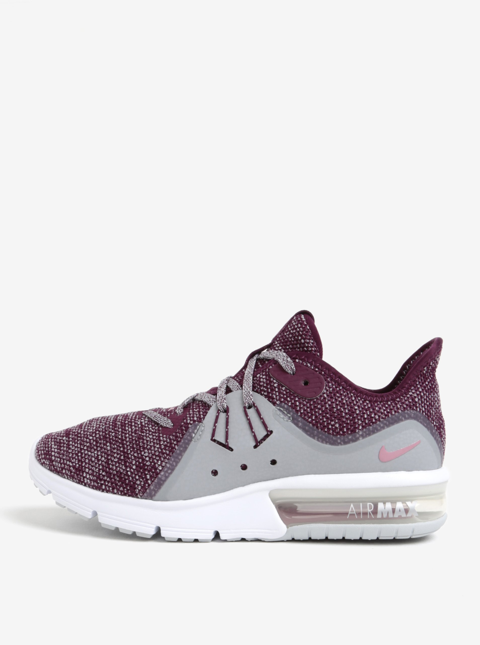 Vínové dámské žíhané tenisky Nike Air Max Sequent 3 Running