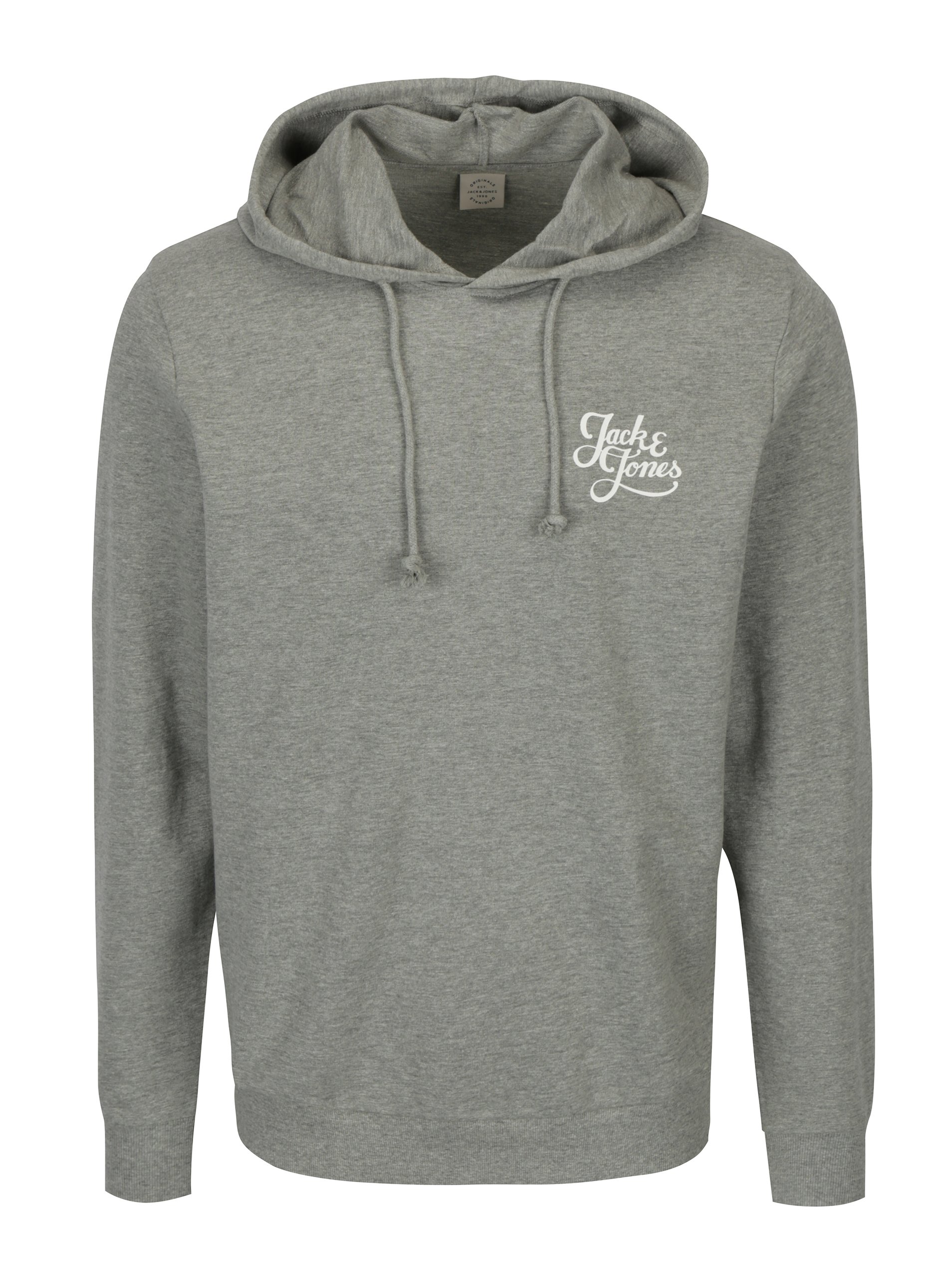 Světle šedá mikina s kapucí Jack & Jones Galions