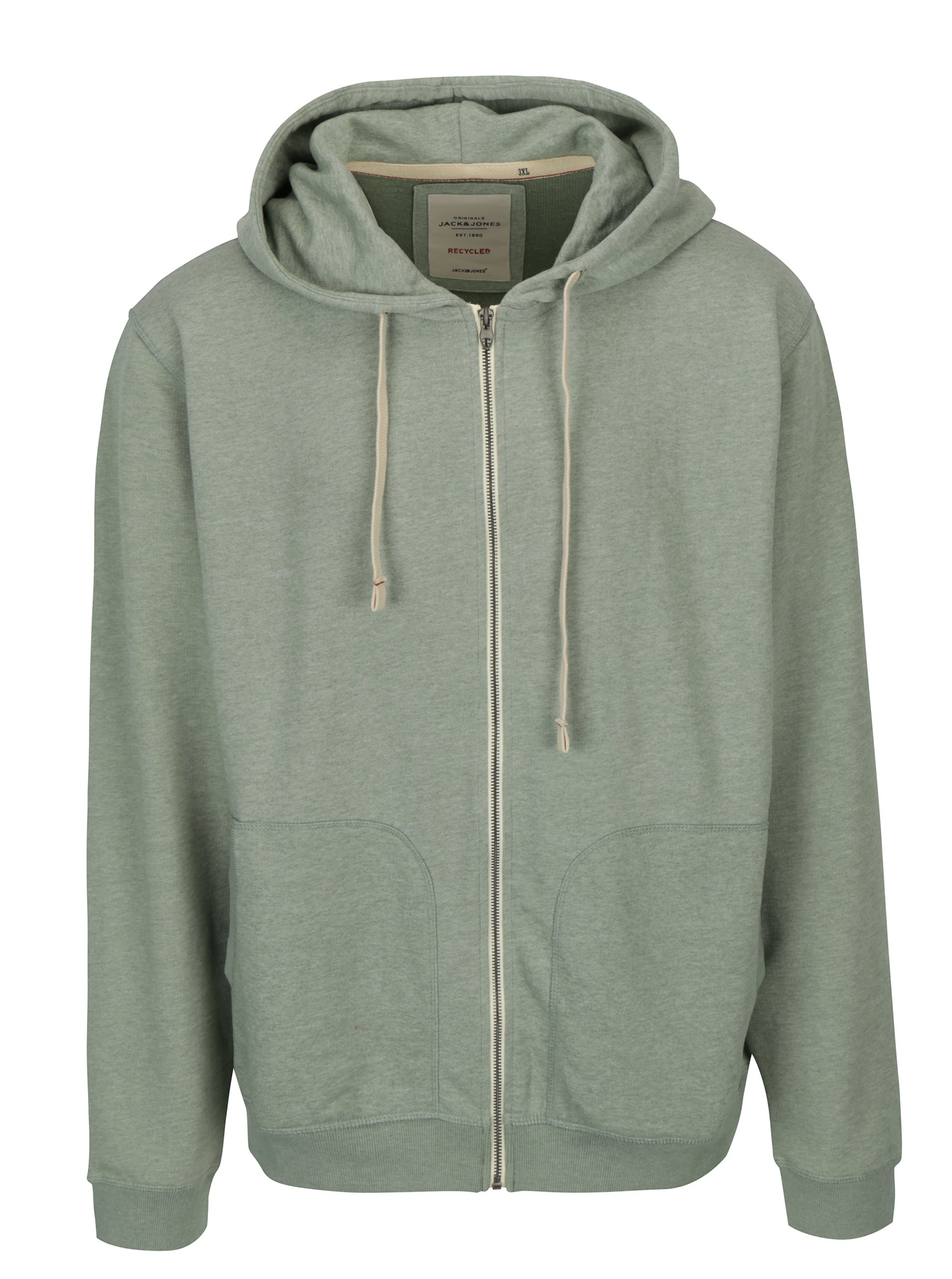 Fotografie Zelená mikina s kapucí Jack & Jones Recycle