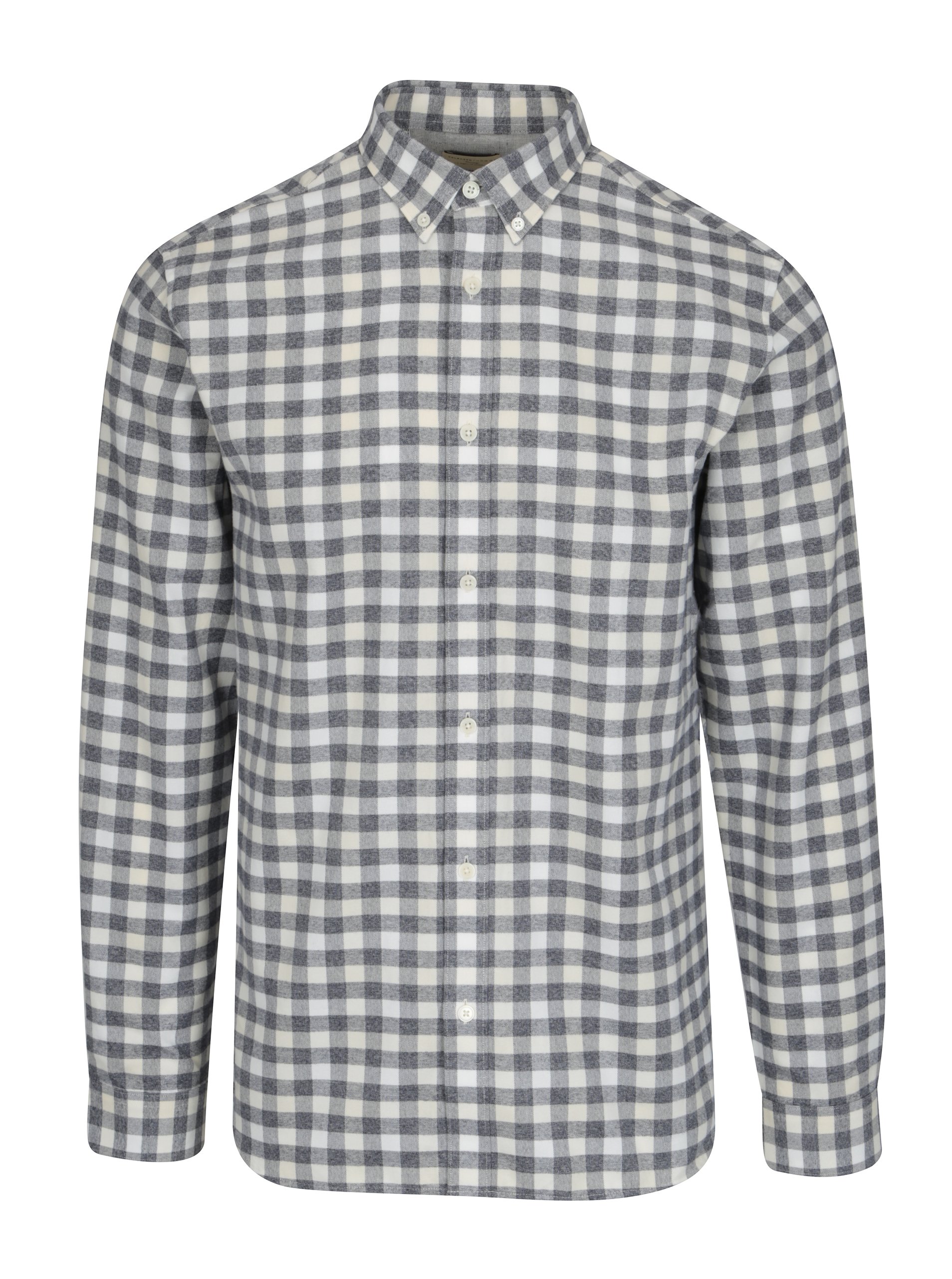 Krémová kostkovaná regular fit košile Selected Homme Two Sid
