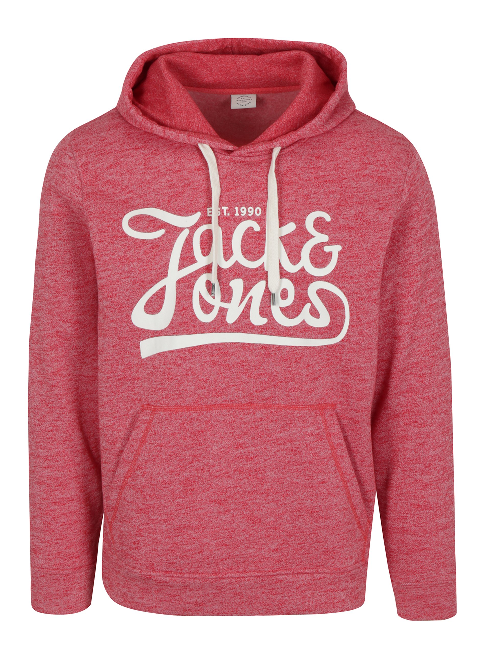 Červená žíhaná mikina s kapucí Jack & Jones Panther