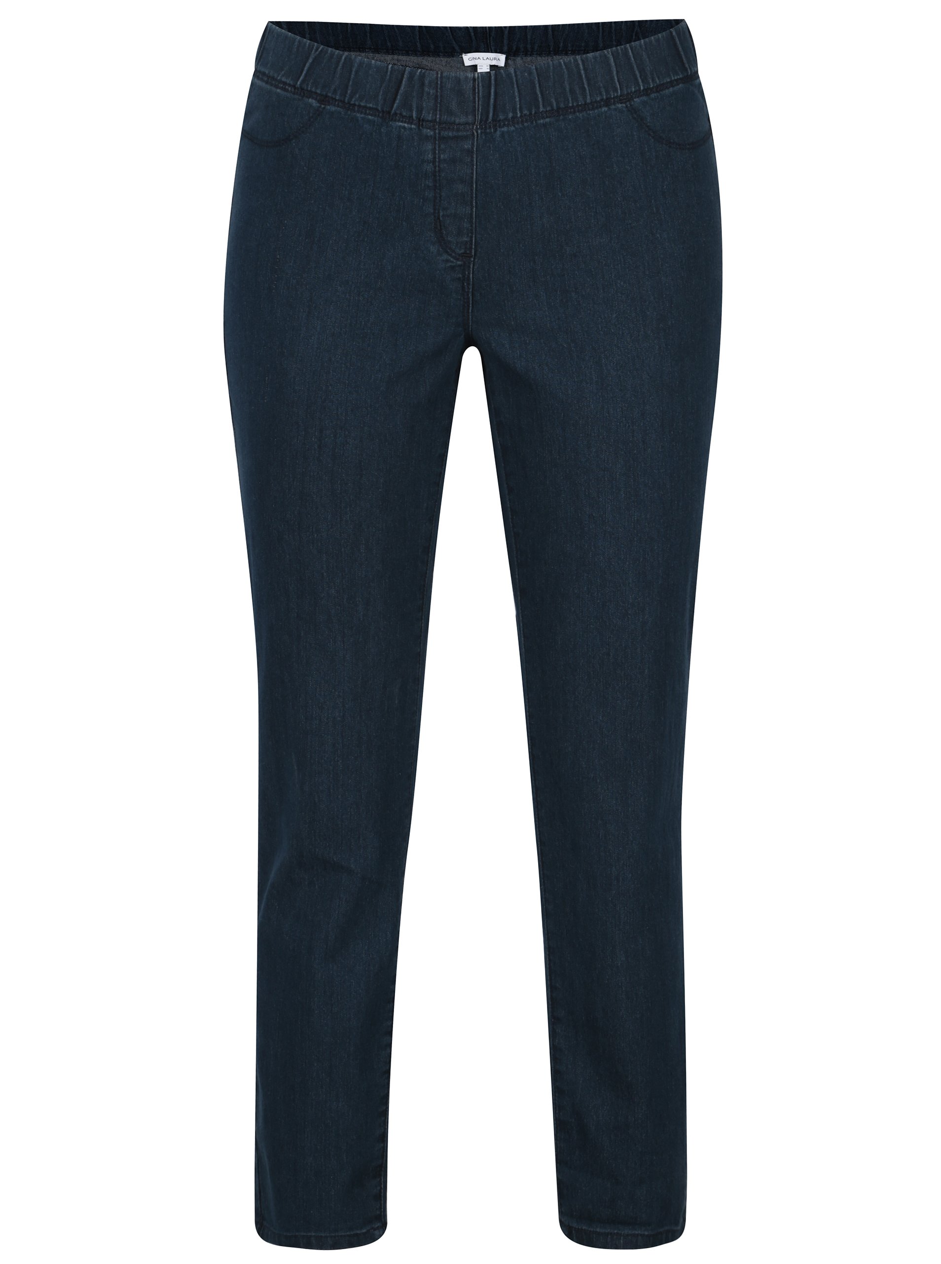 Tmavě modré zkrácené slim fit jegging Gina Laura