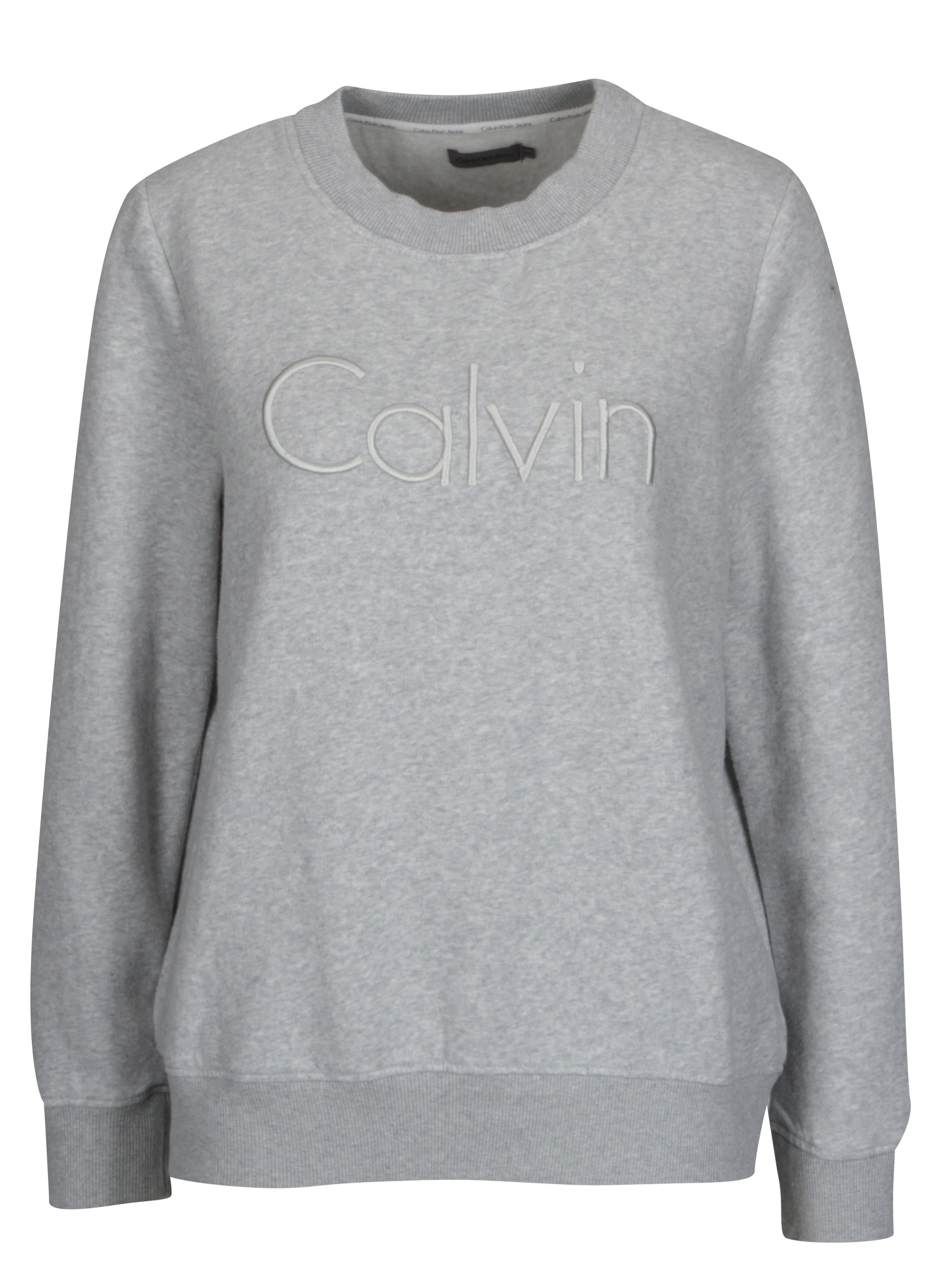 Světle šeda dámská mikina Calvin Klein Jeans Hondi
