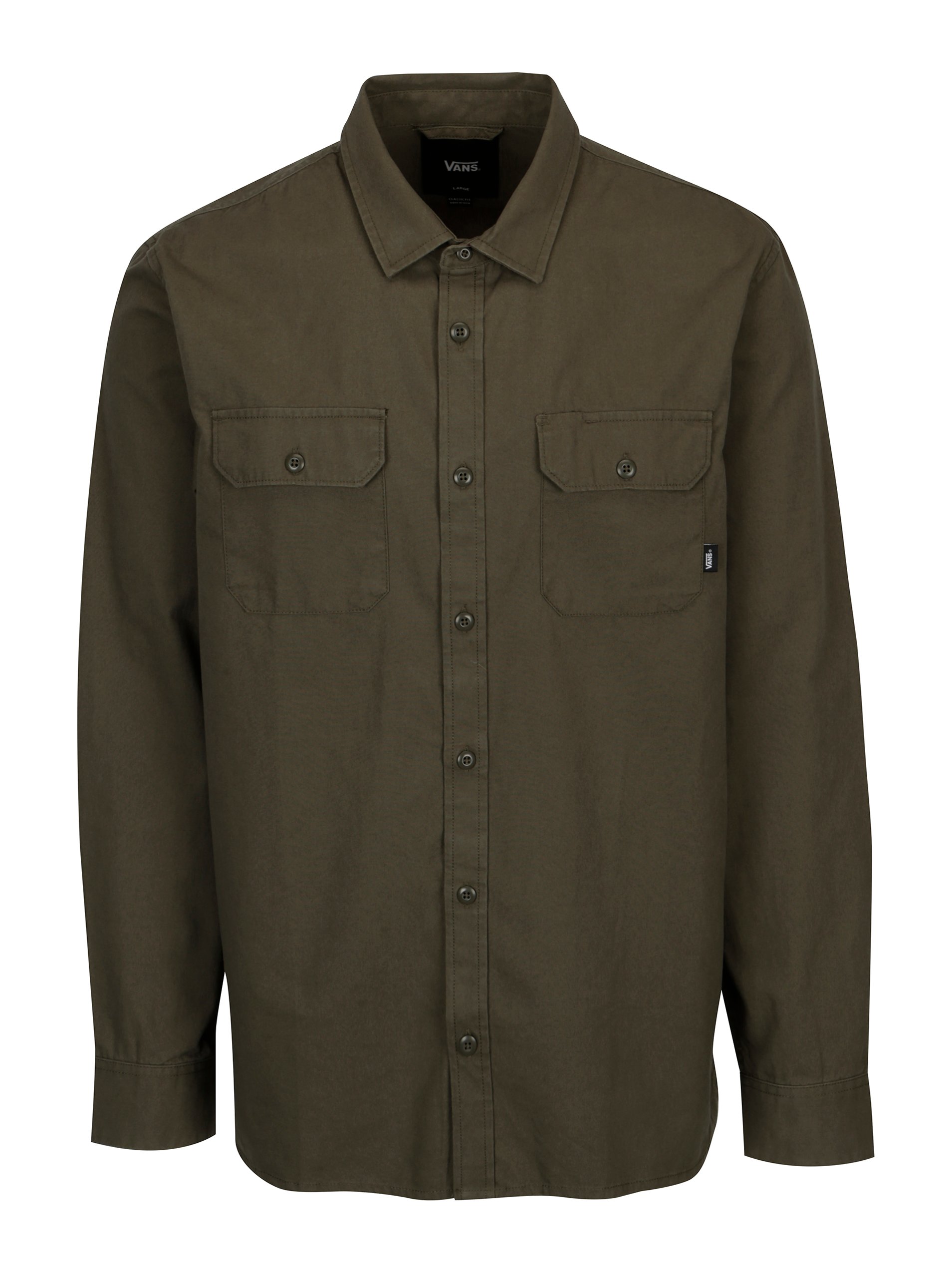 Khaki pánská košile s motivem Vans Arlington