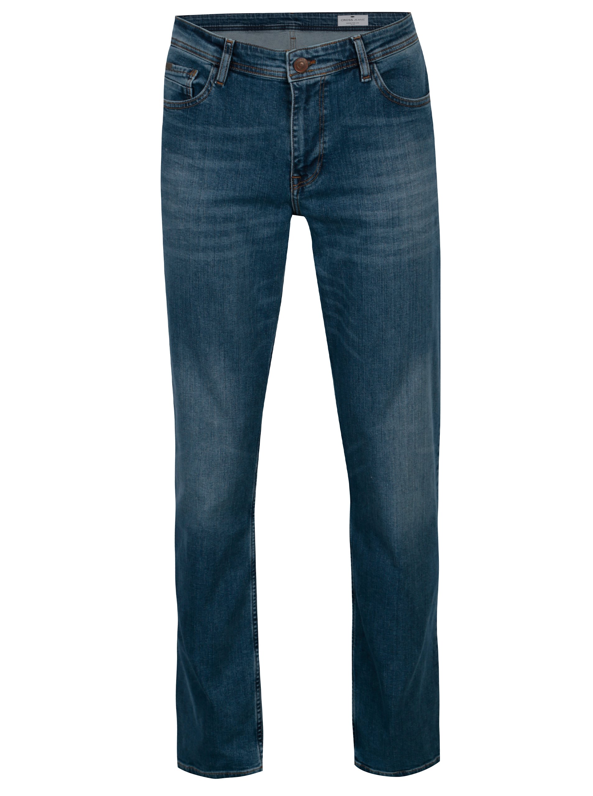 Modré pánské straight fit džíny Cross Jeans Antonio