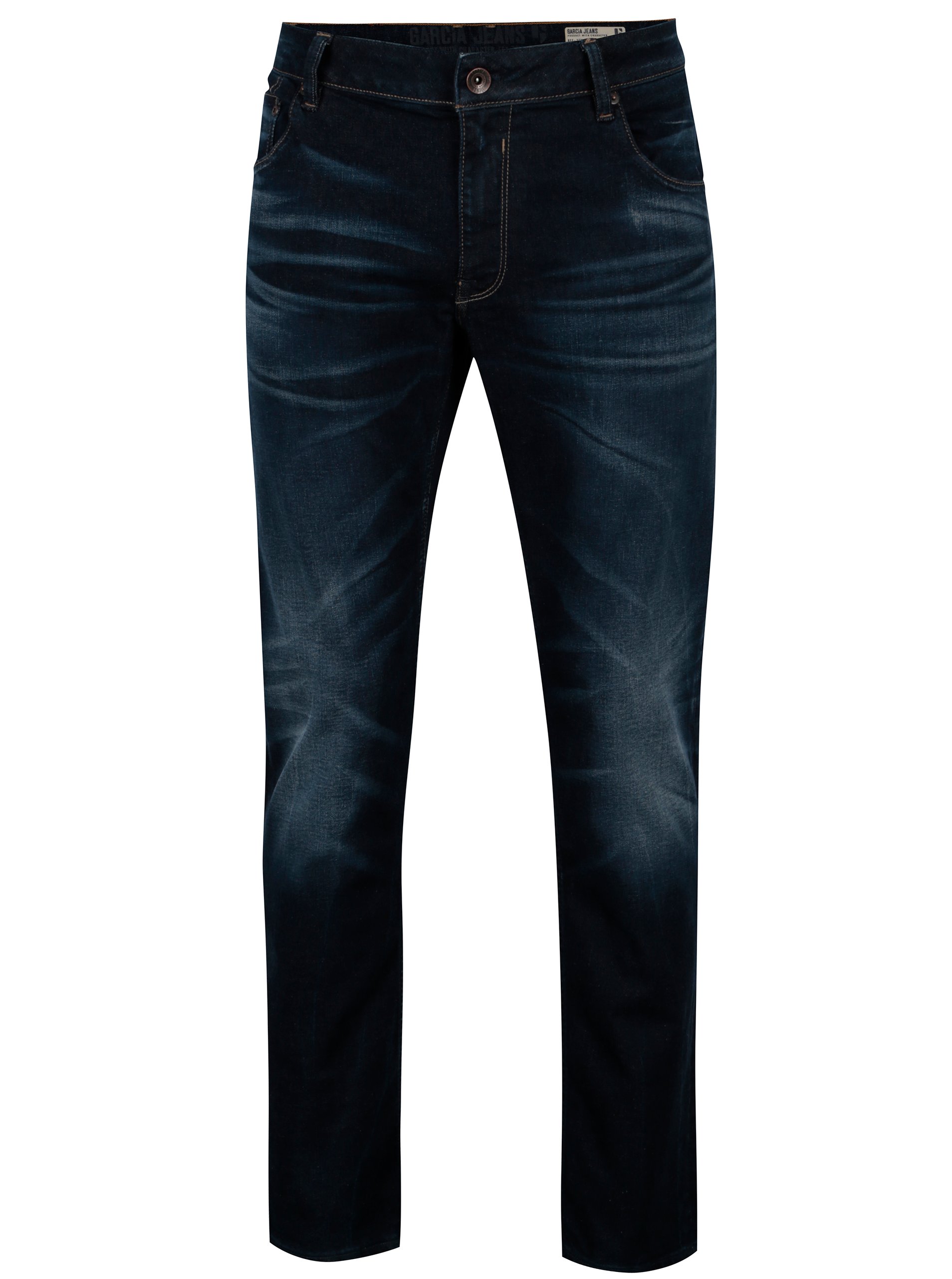 Tmavě modré pánské tapered fit džíny Garcia Jeans Russo