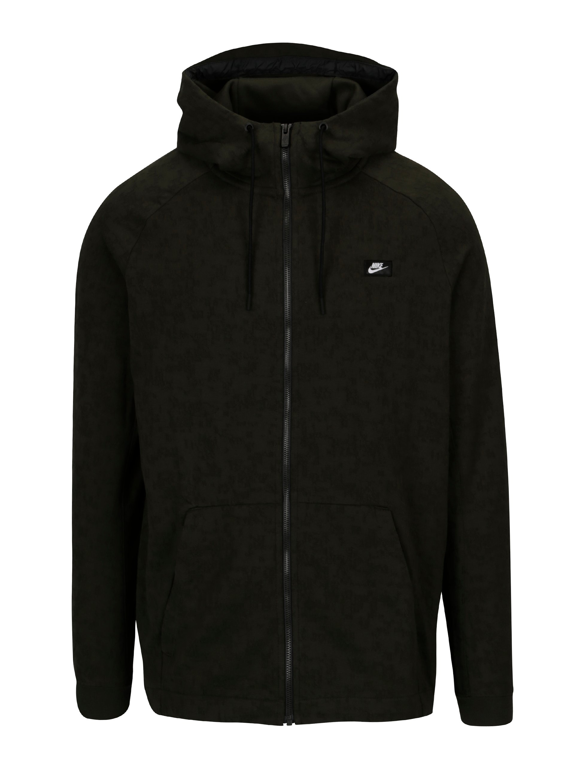 Tmavě zelená pánská mikina s kapucí Nike