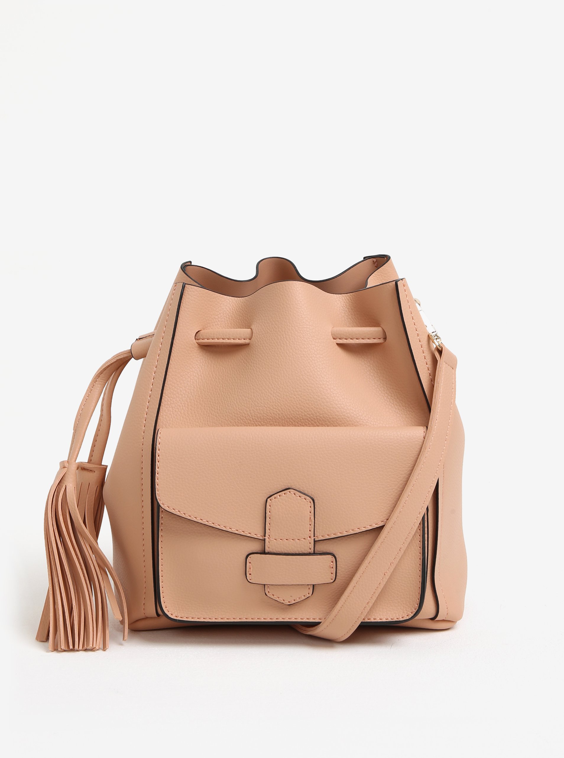 Meruňková vaková kabelka s třásněmi Dorothy Perkins