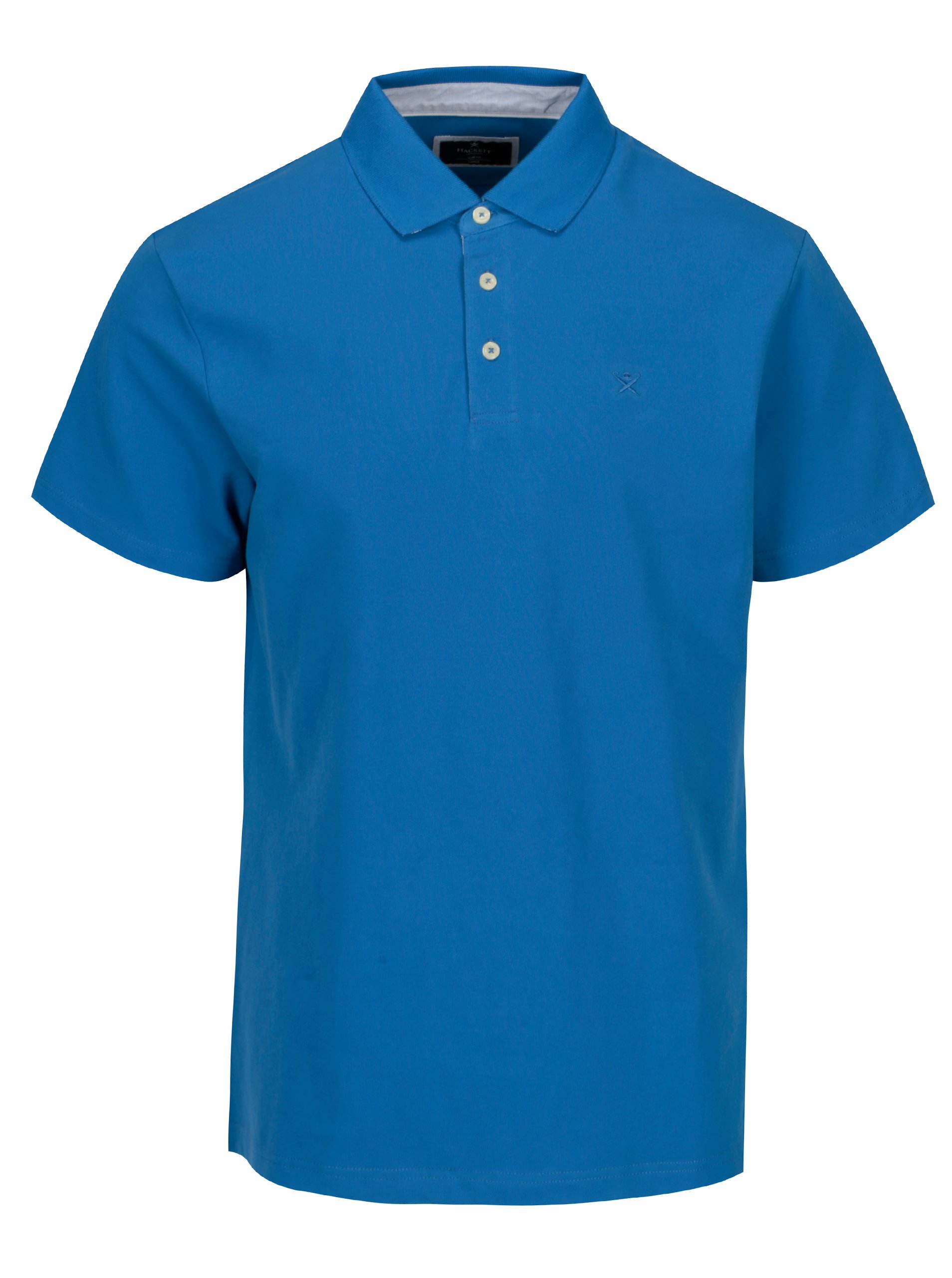 Modré slim fit polo tričko s výšivkou Hackett London Swim