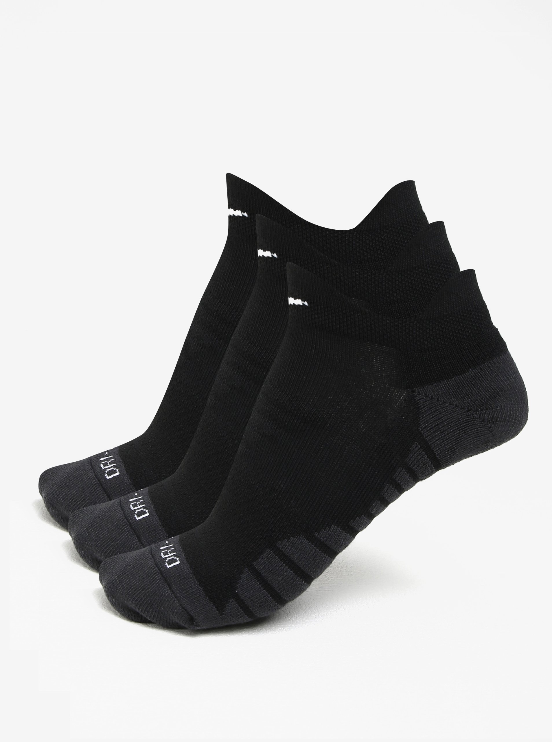 Sada tří párů dámských ponožek v černé barvě Nike Dry Cushion Low