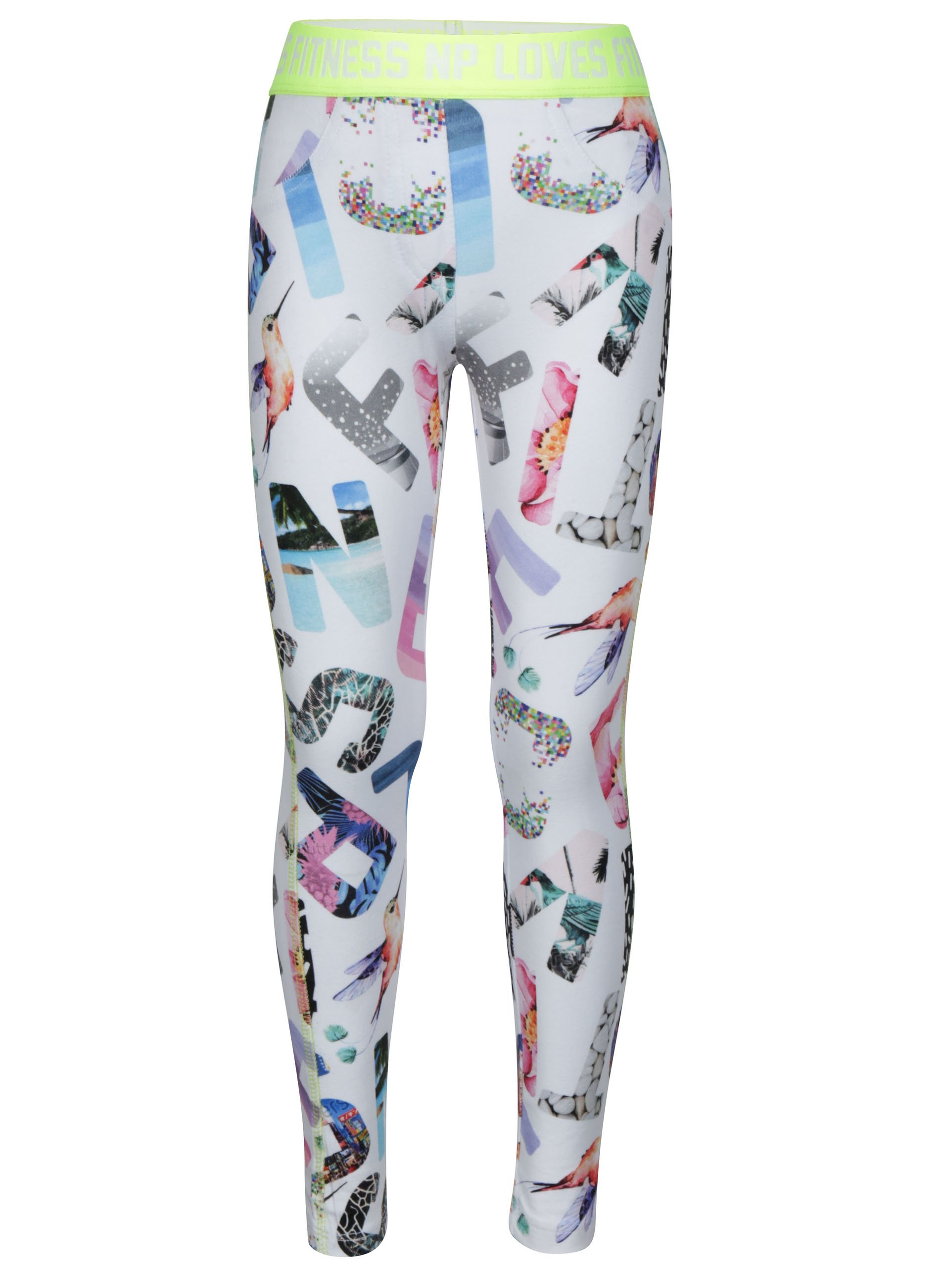 Bílé holčičí vzorované legíny North Pole Kids