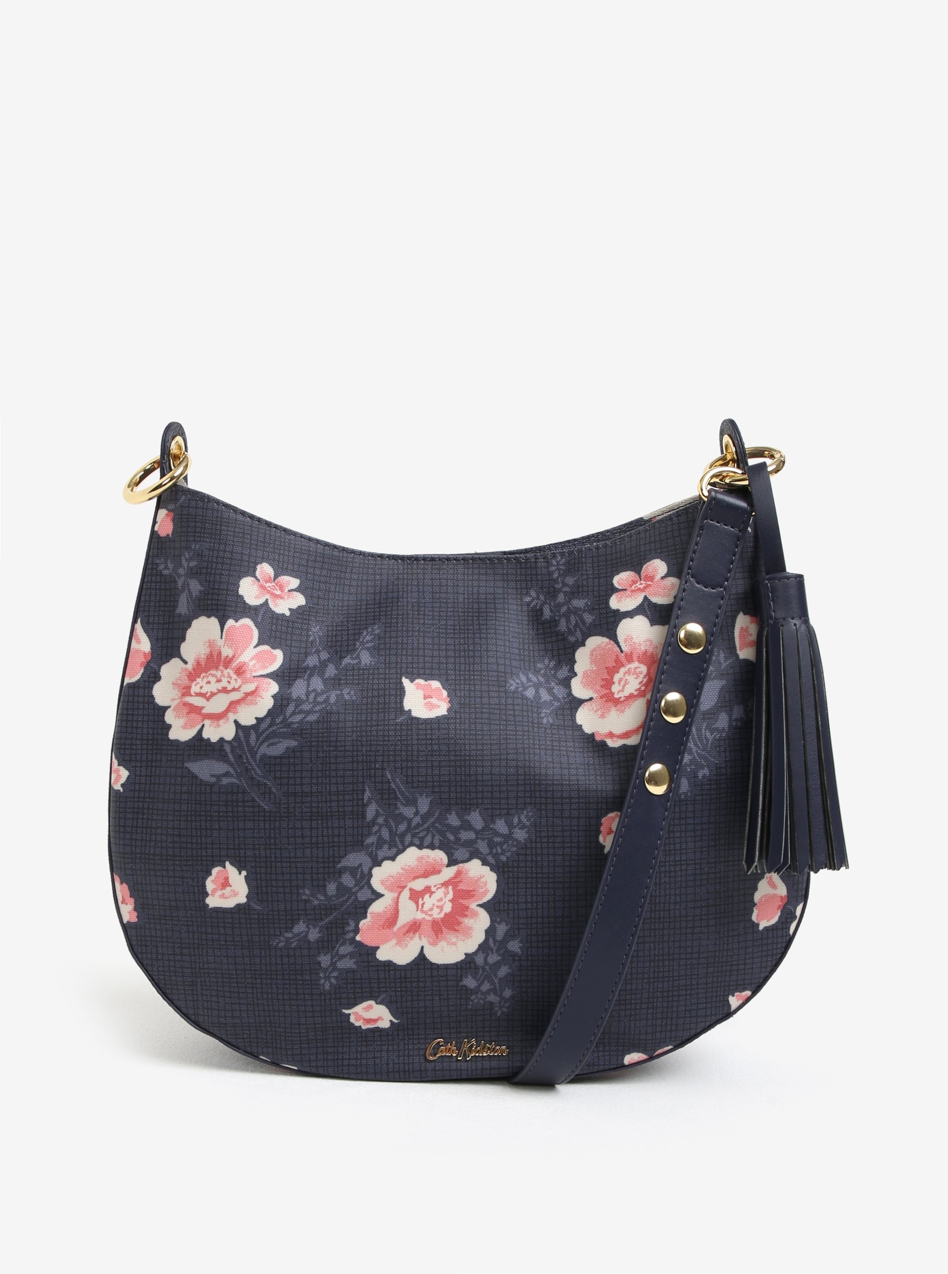 Tmavě modrá květovaná kabelka s třásněmi Cath Kidston