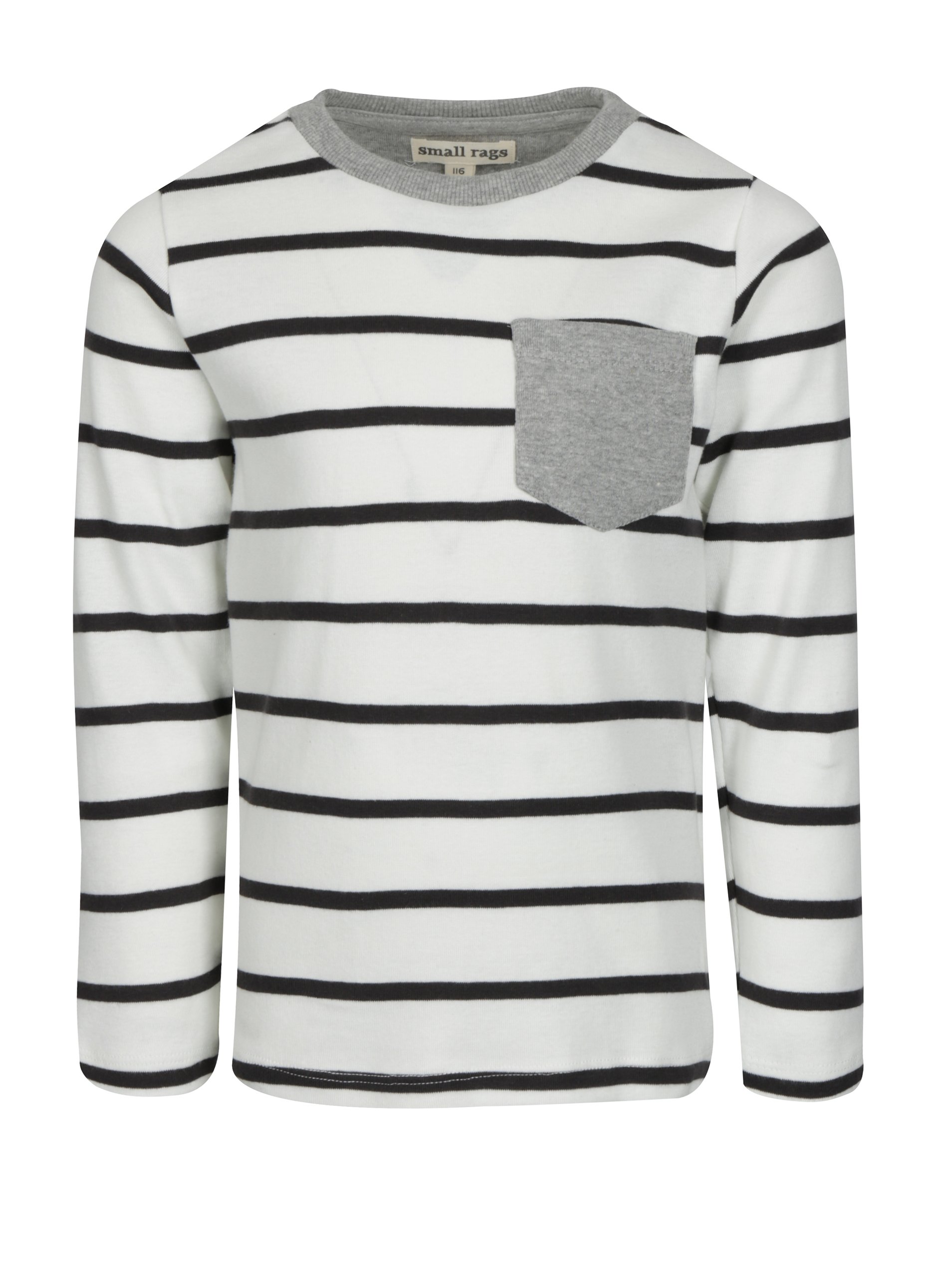 Černo-krémové pruhované klučičí tričko small rags Gustav