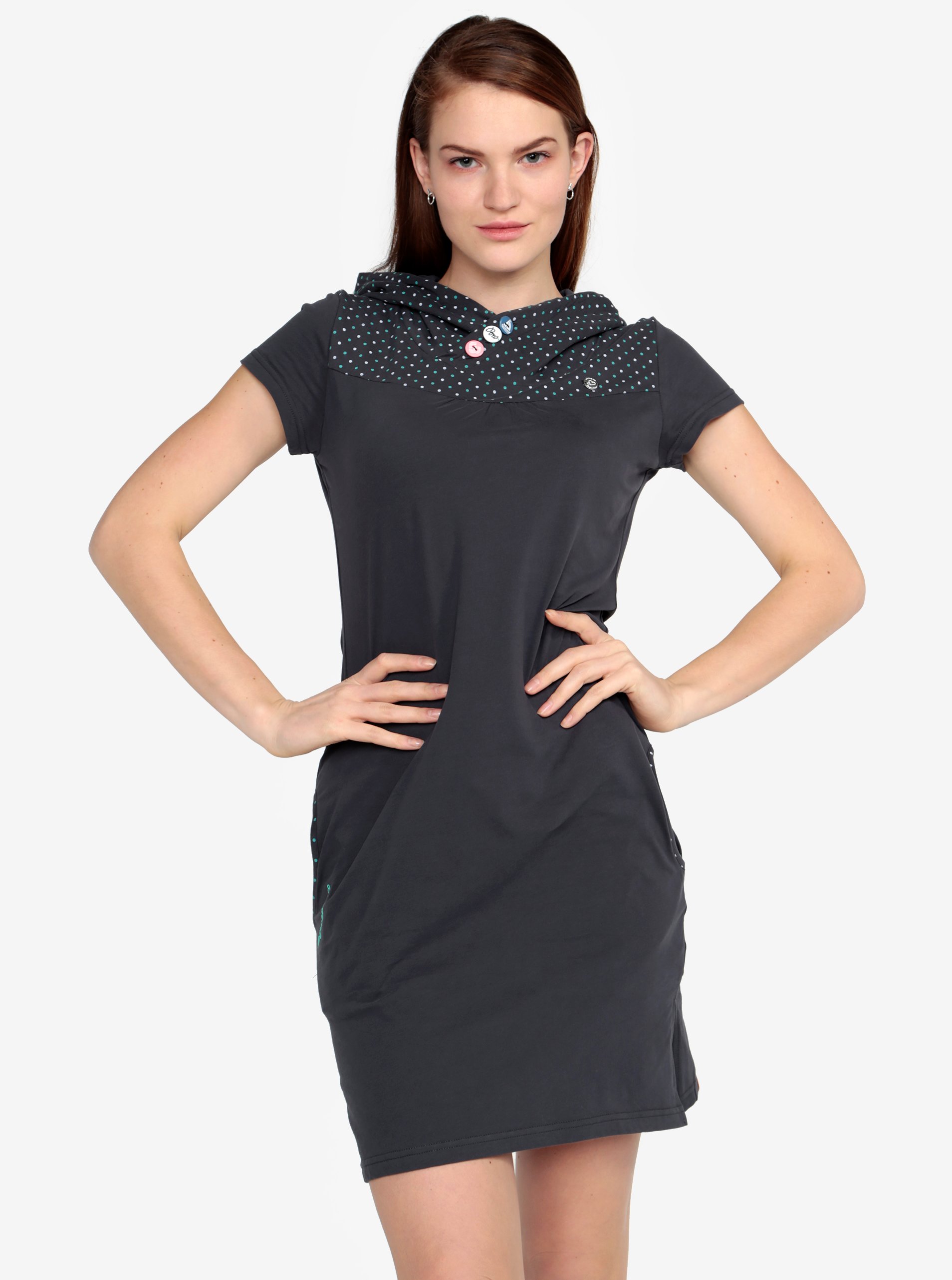 Tmavě šedé šaty Ragwear Chelsea Dress