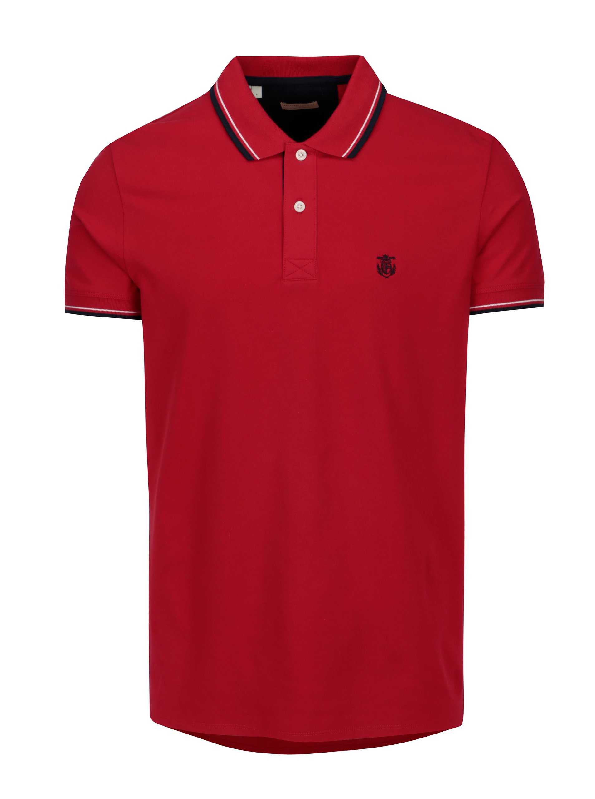 Červené polo tričko s výšivkou Selected Homme Newseason