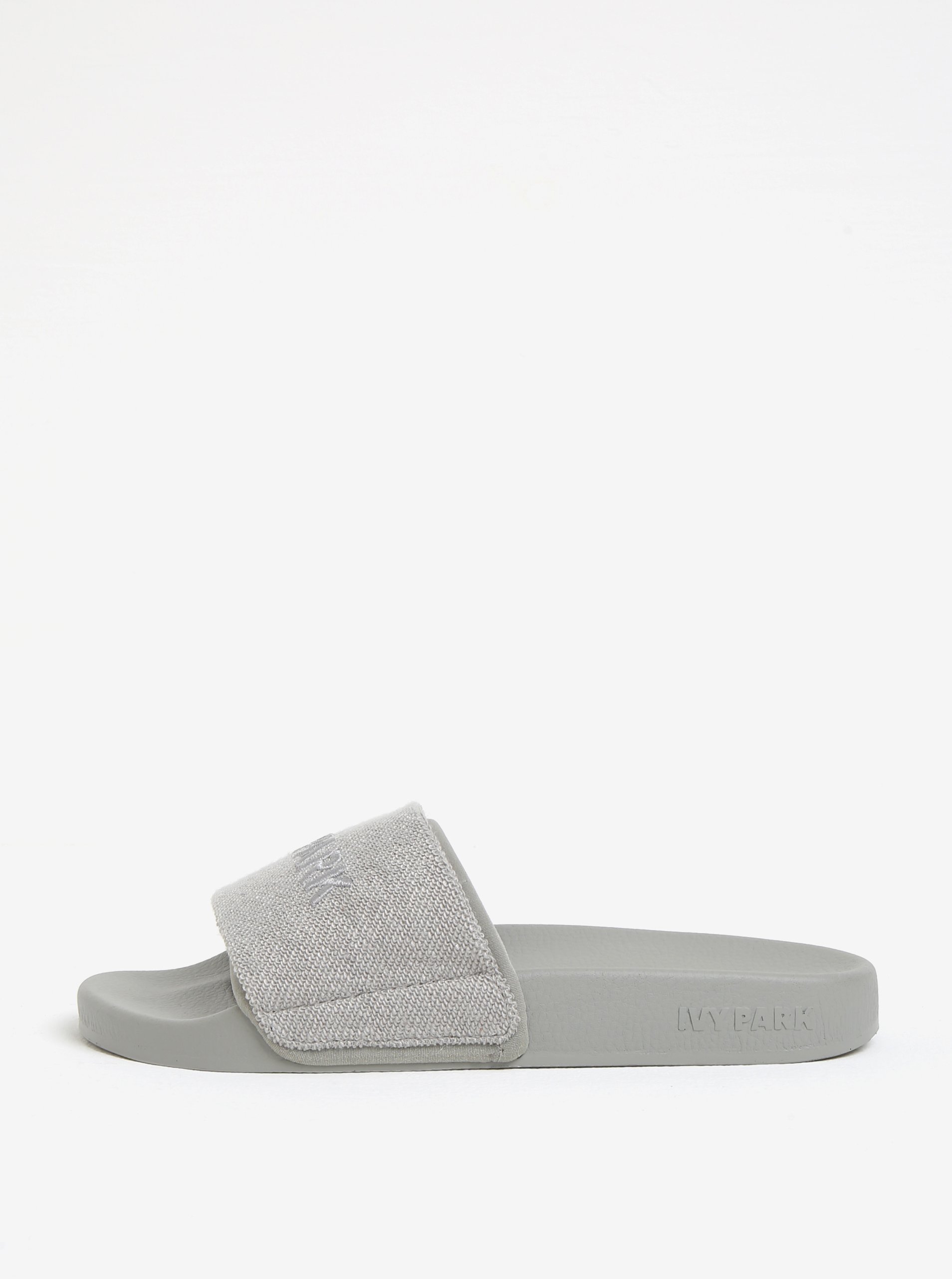 Šedé pantofle s vyšívaným logem Ivy Park