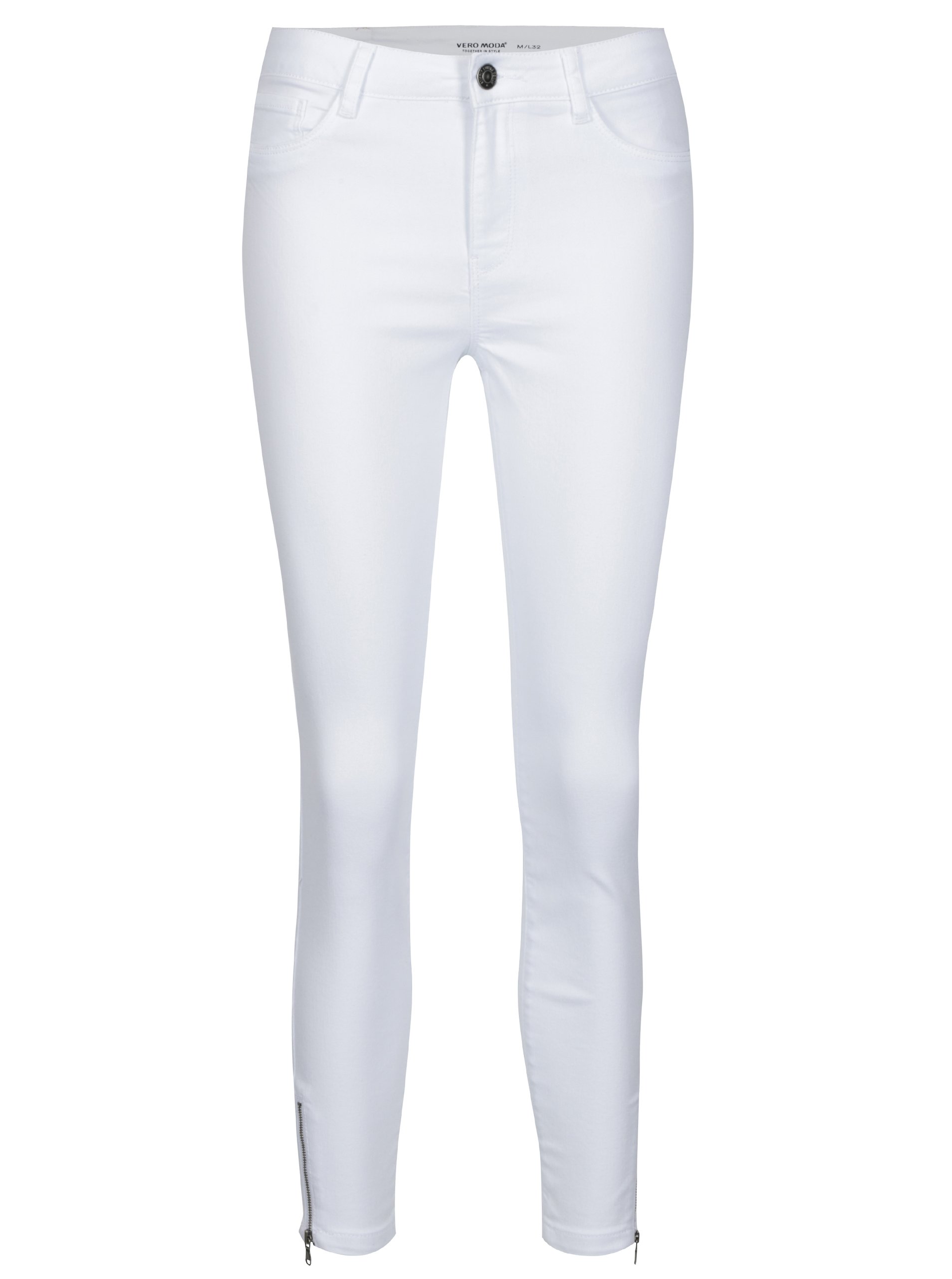 Bílé slim fit džíny VERO MODA Seven