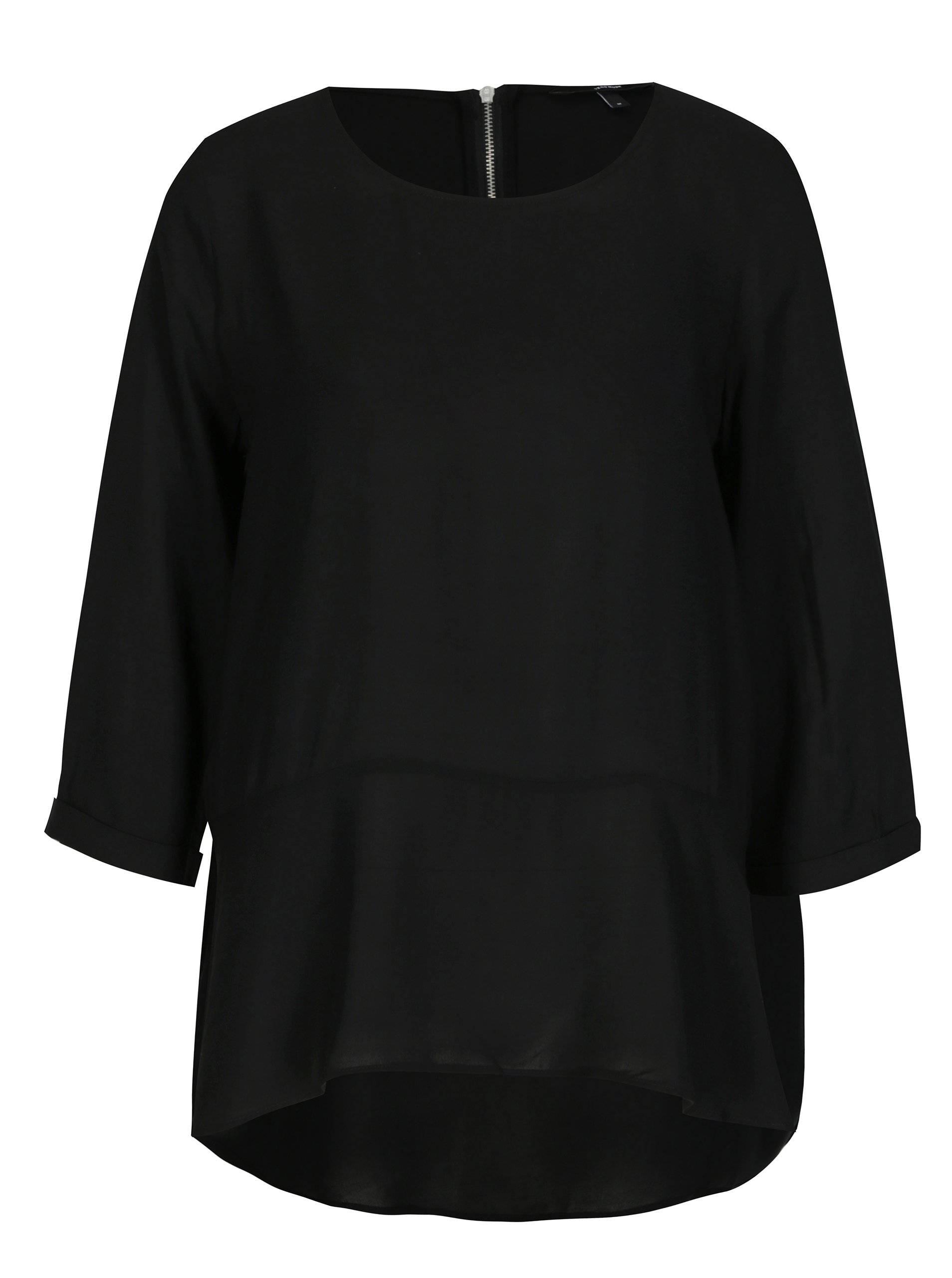 Černá volná halenka s 3/4 rukávem VERO MODA Boca