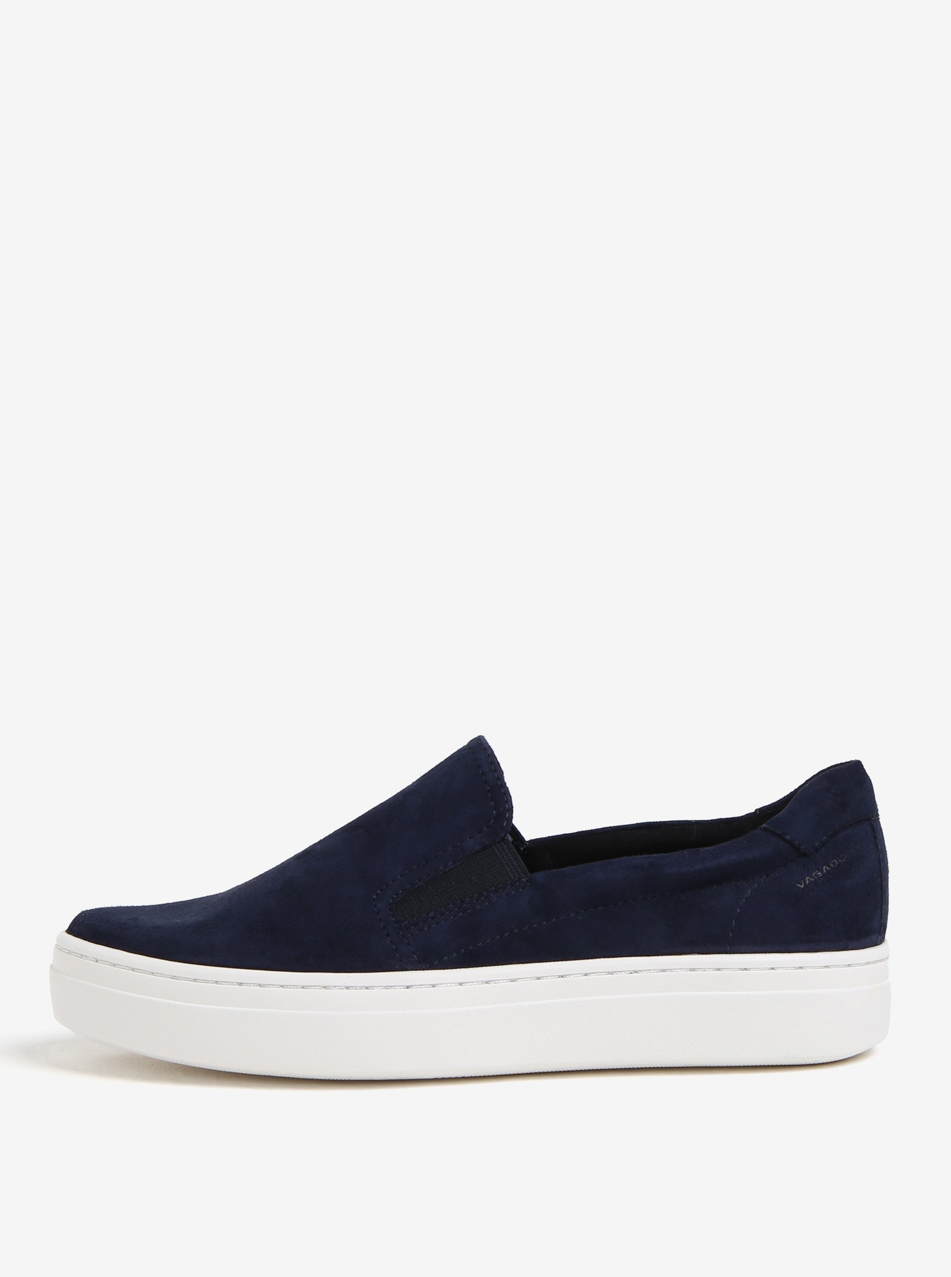Tmavě modré dámské semišové slip on Vagabond Camille