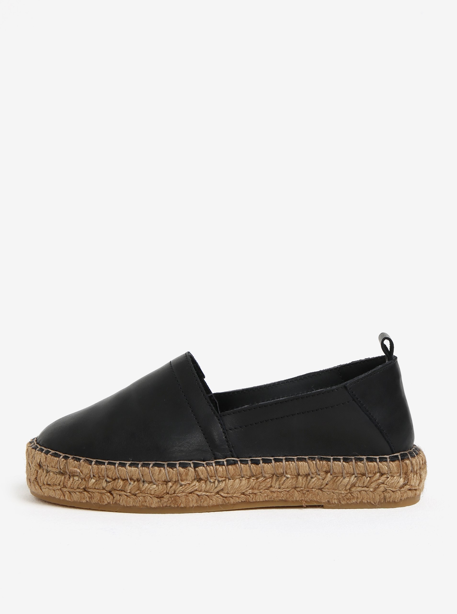 Černé dámské kožené espadrilky na platformě Royal RepubliQ