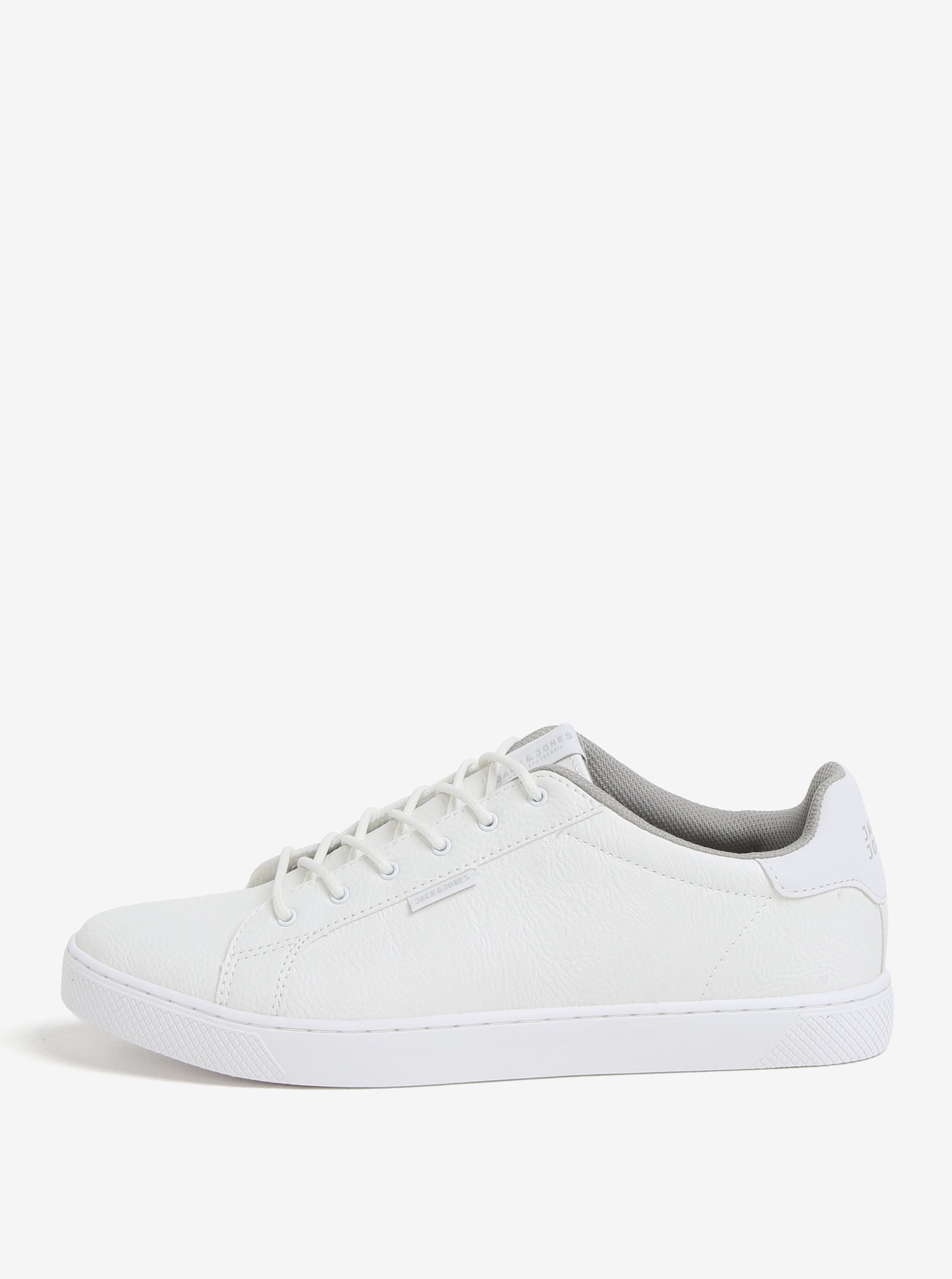 Bílé pánské koženkové tenisky Jack & Jones Trent