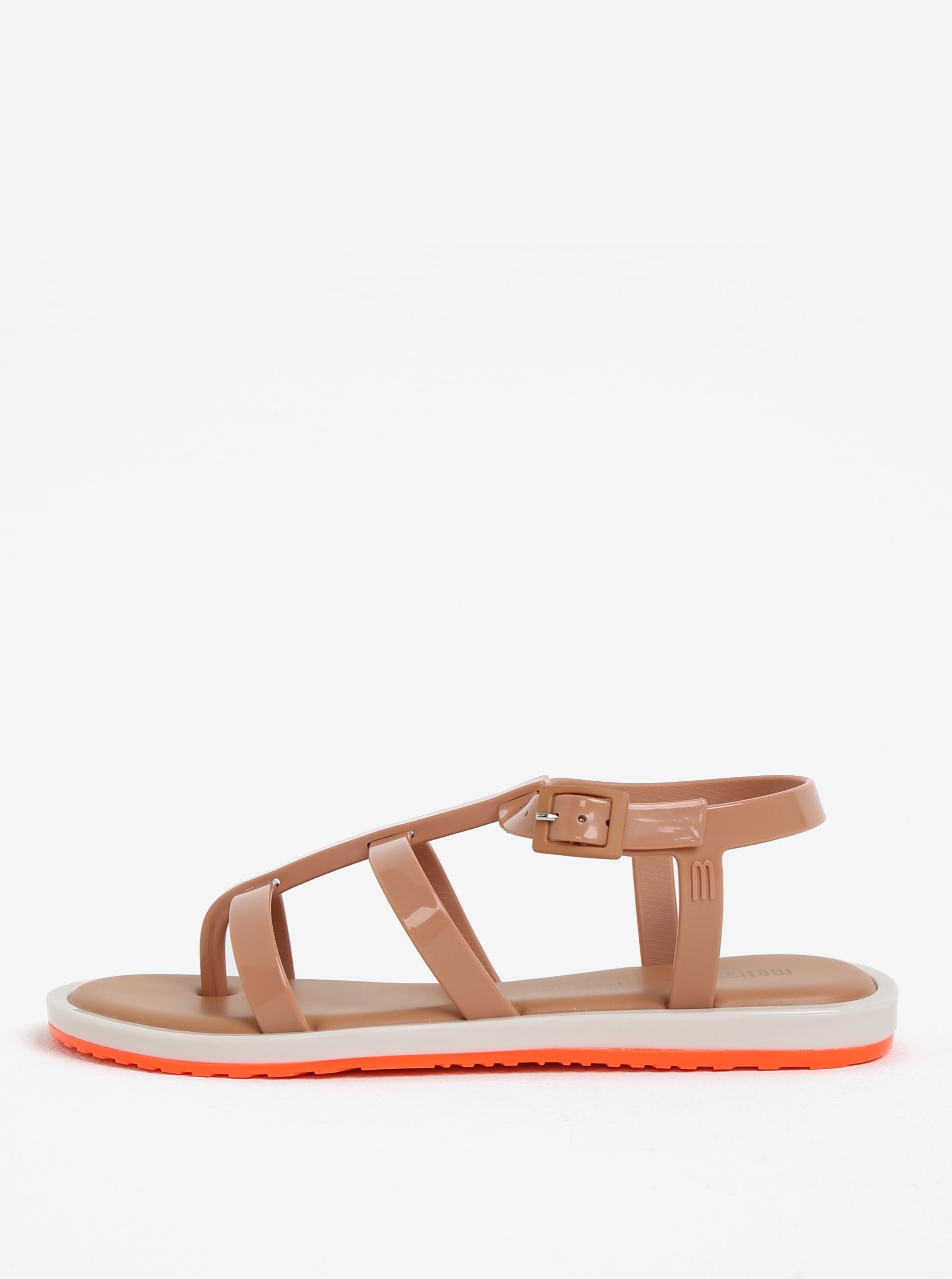 Světle hnědé páskové sandály Melissa Caribe Verao