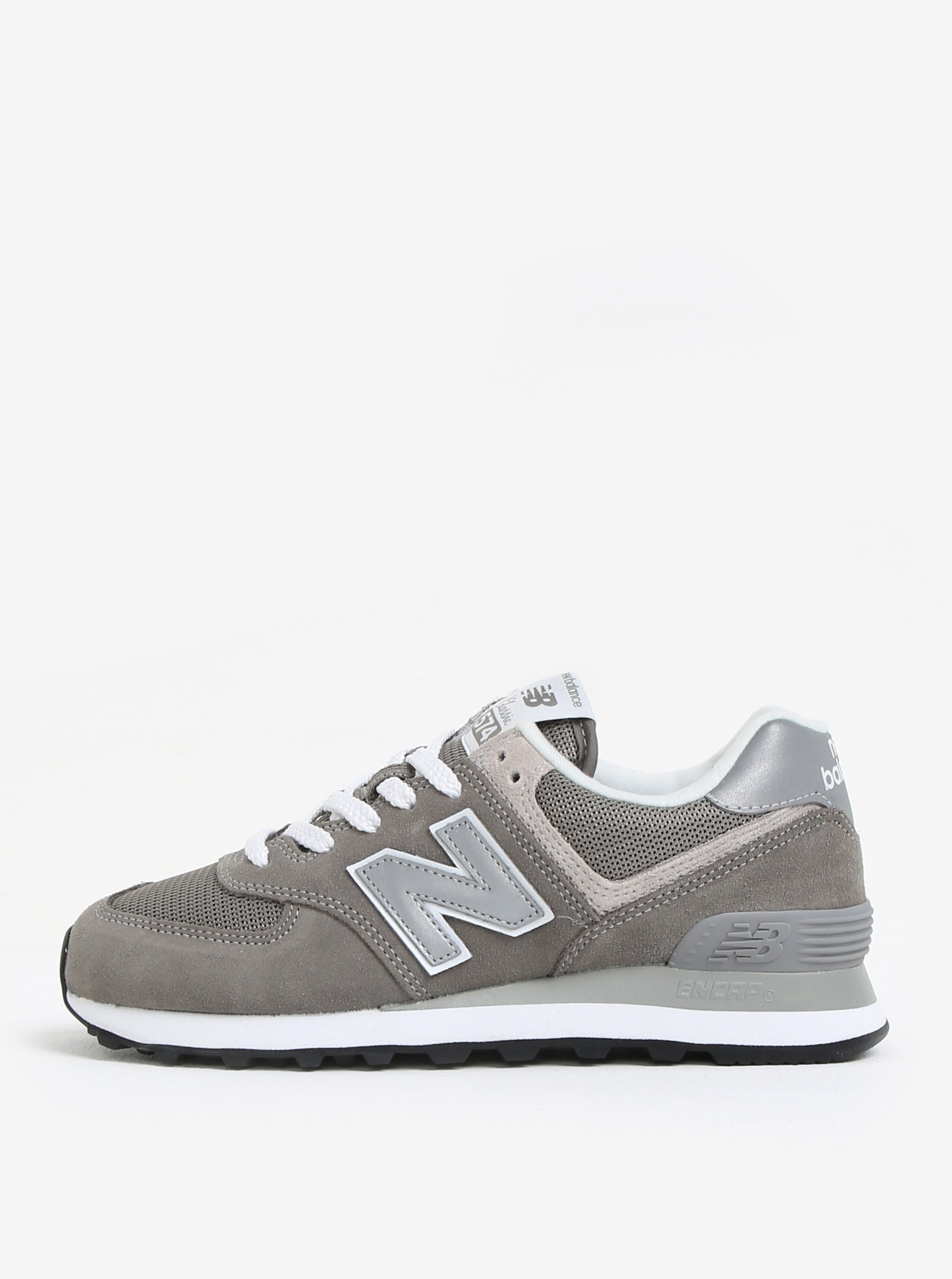 Šedé dámské tenisky se semišovými detaily New Balance WL574