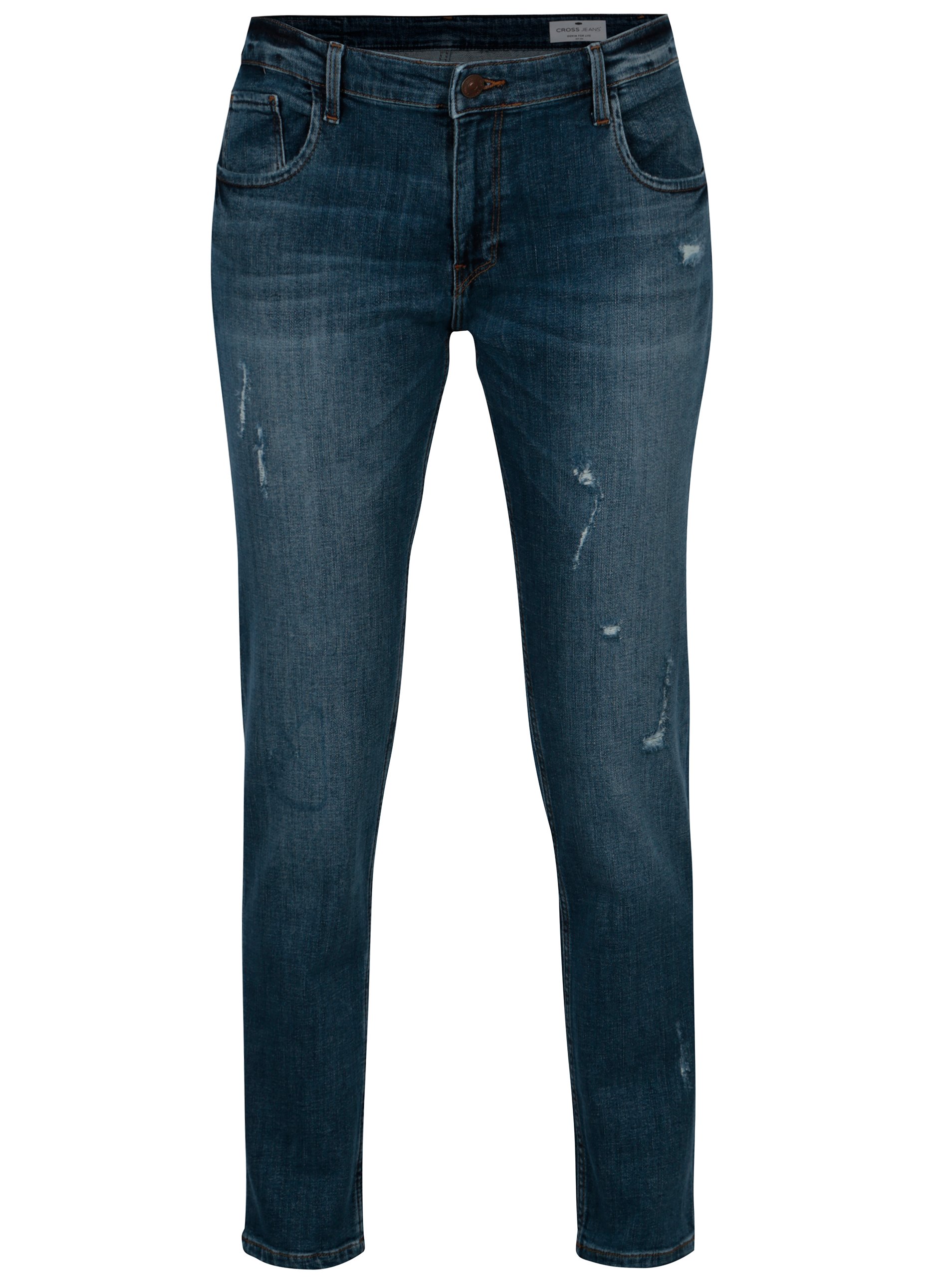 Tmavě modré sraight dámské džíny Cross Jeans