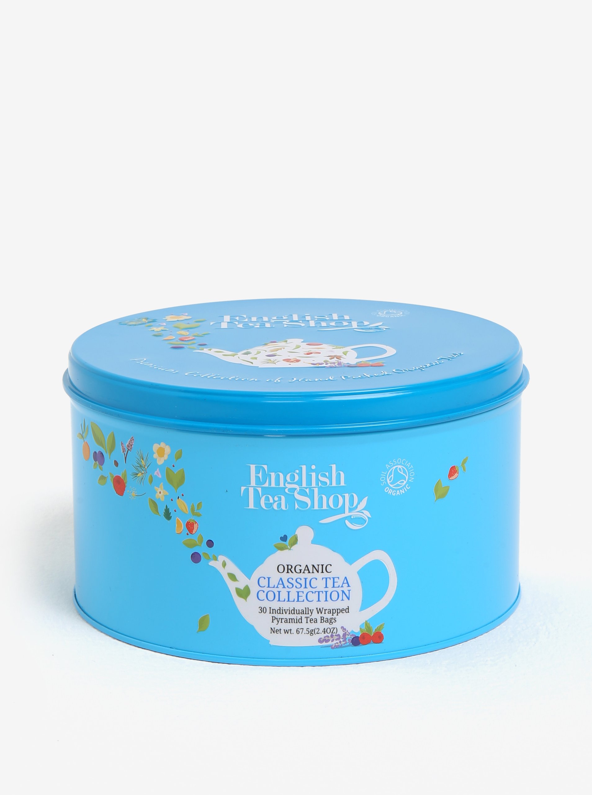 Modrá dárková plechovka klasického čaje English Tea Shop