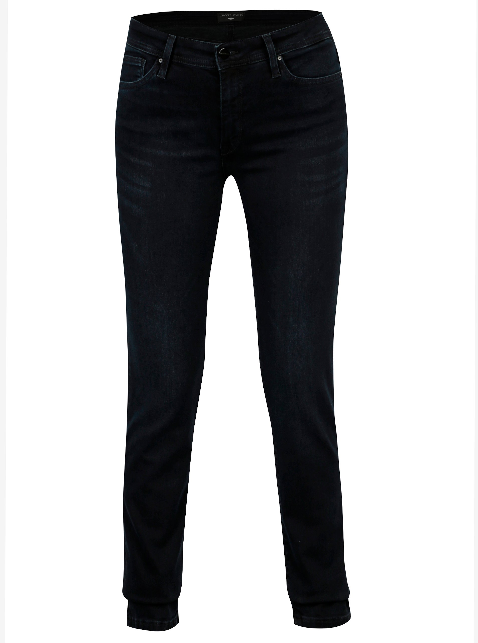 Tmavě modré dámské slim fit džíny s vysokým pasem Cross Jeans