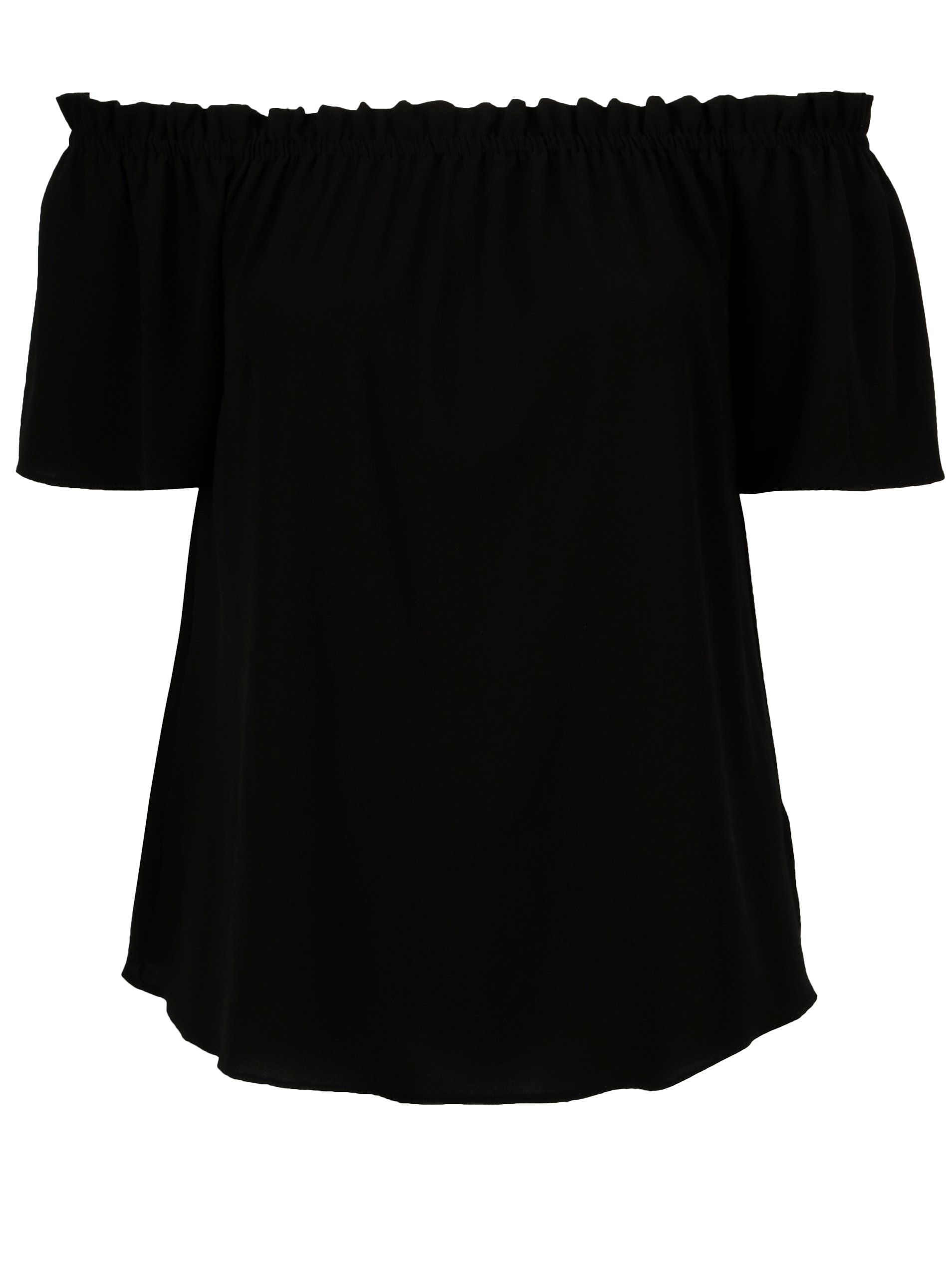 Černá halenka s odhalenými rameny Dorothy Perkins Curve