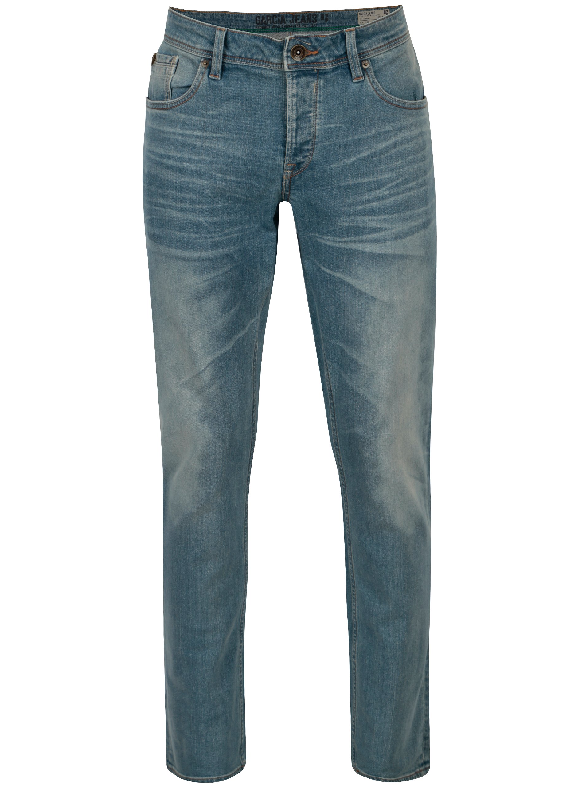 Světle modré pánské slim fit džíny Garcia Jeans Savio