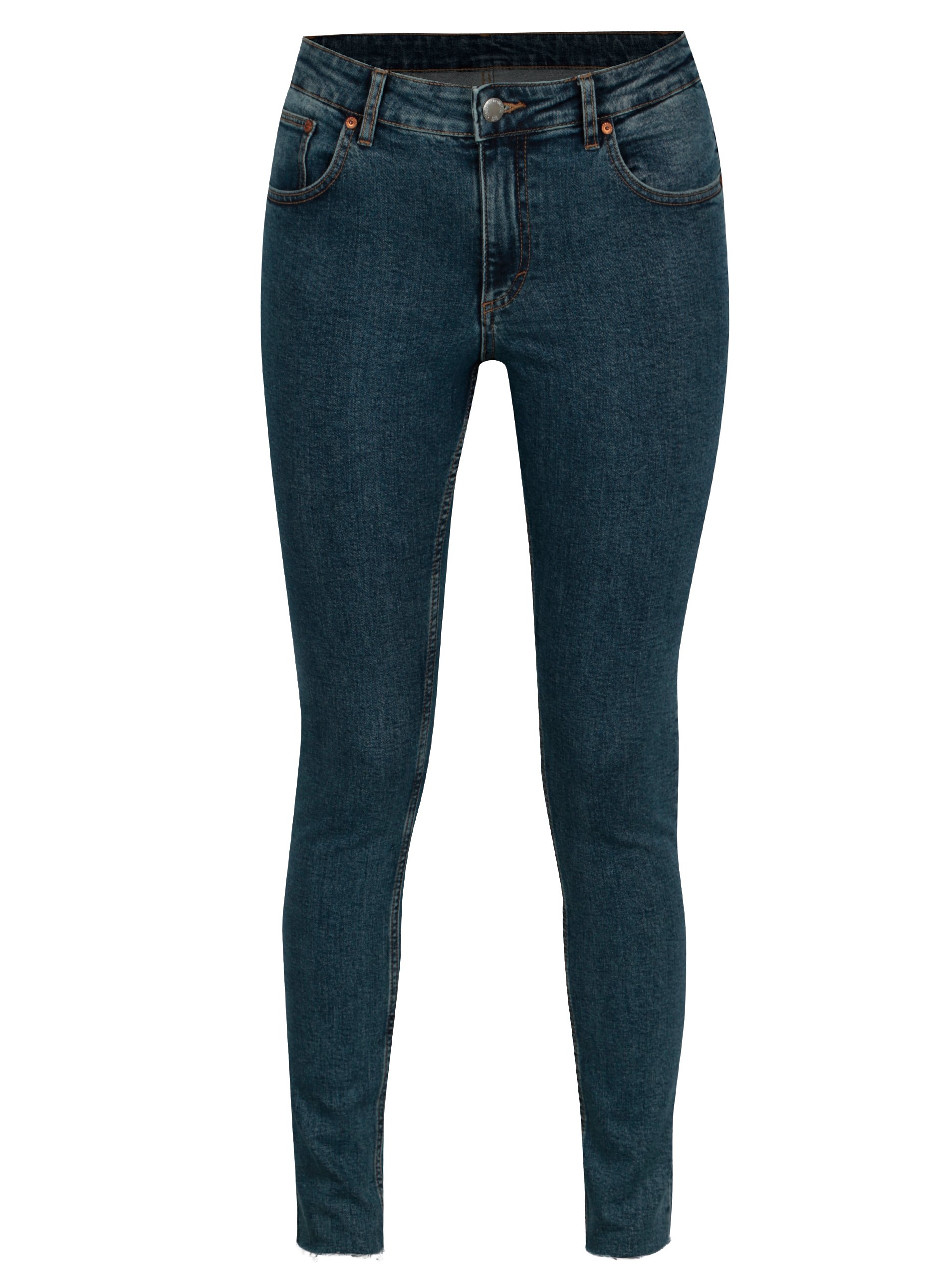 Modré dámské zkrácené skinny džíny Cheap Monday