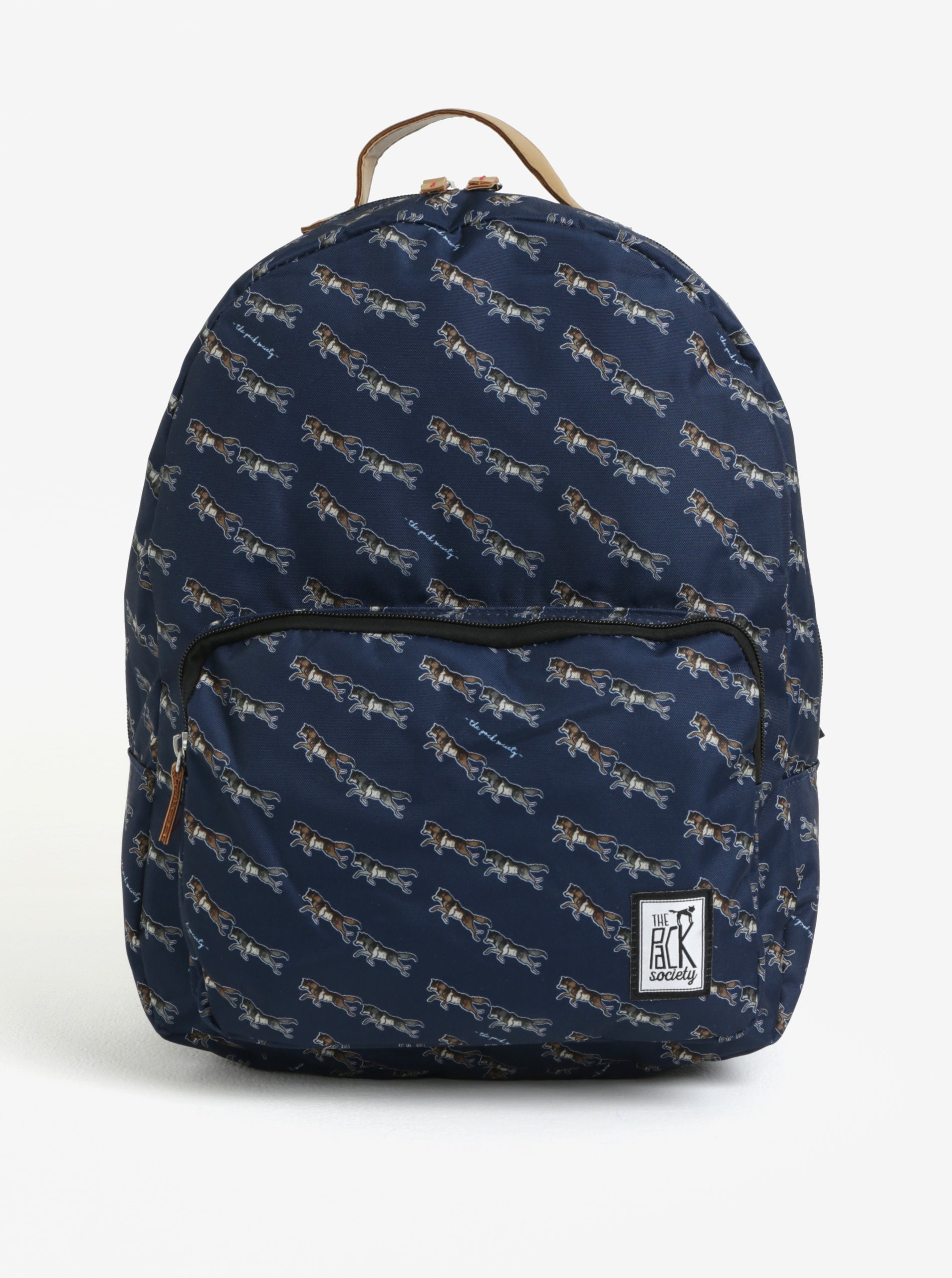 Tmavě modrý dámský batoh s barevným potiskem The Pack Society 18 l