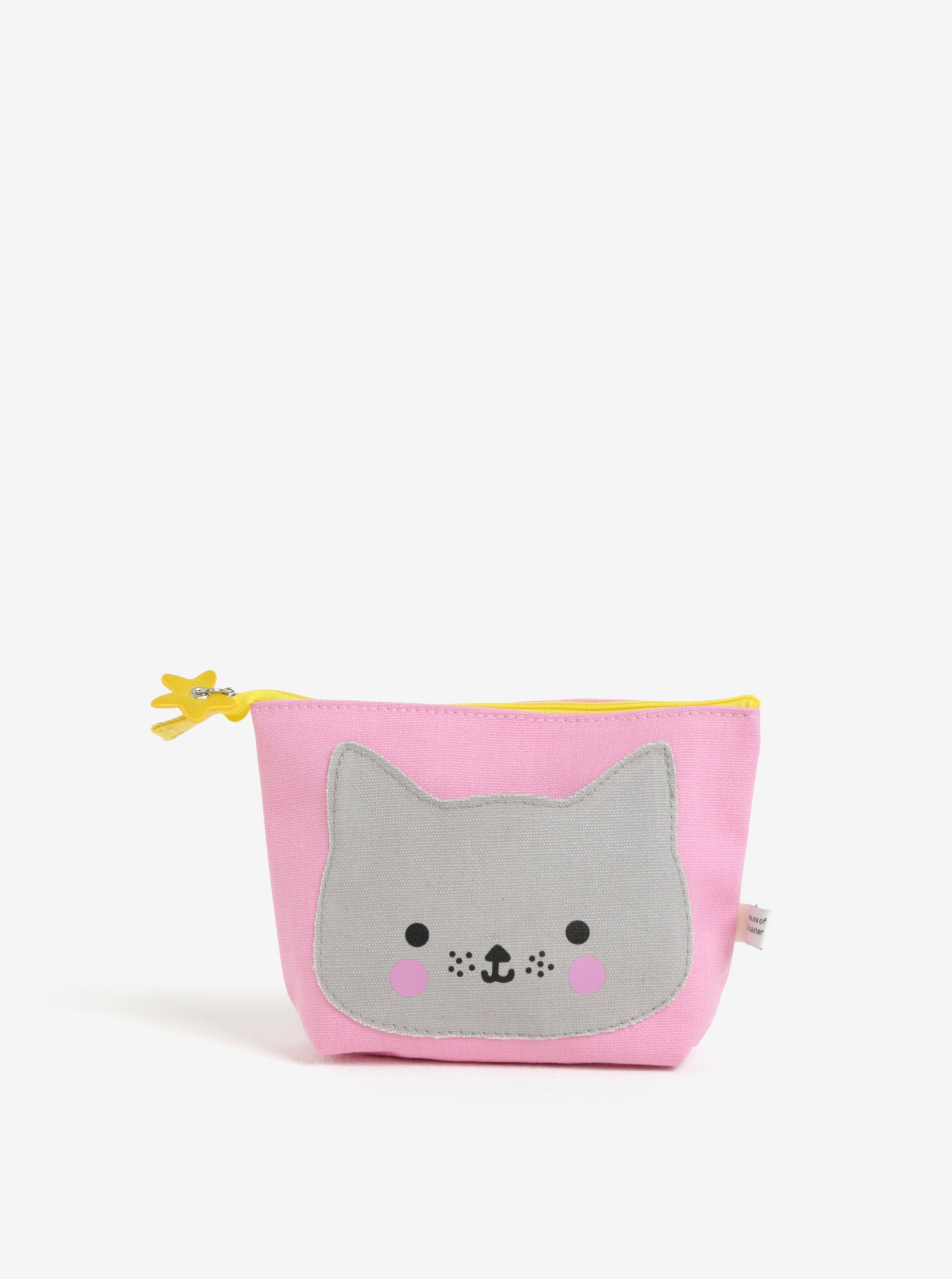 Šedo-růžová kosmetická taštička Disaster Hi Kawaii Cat