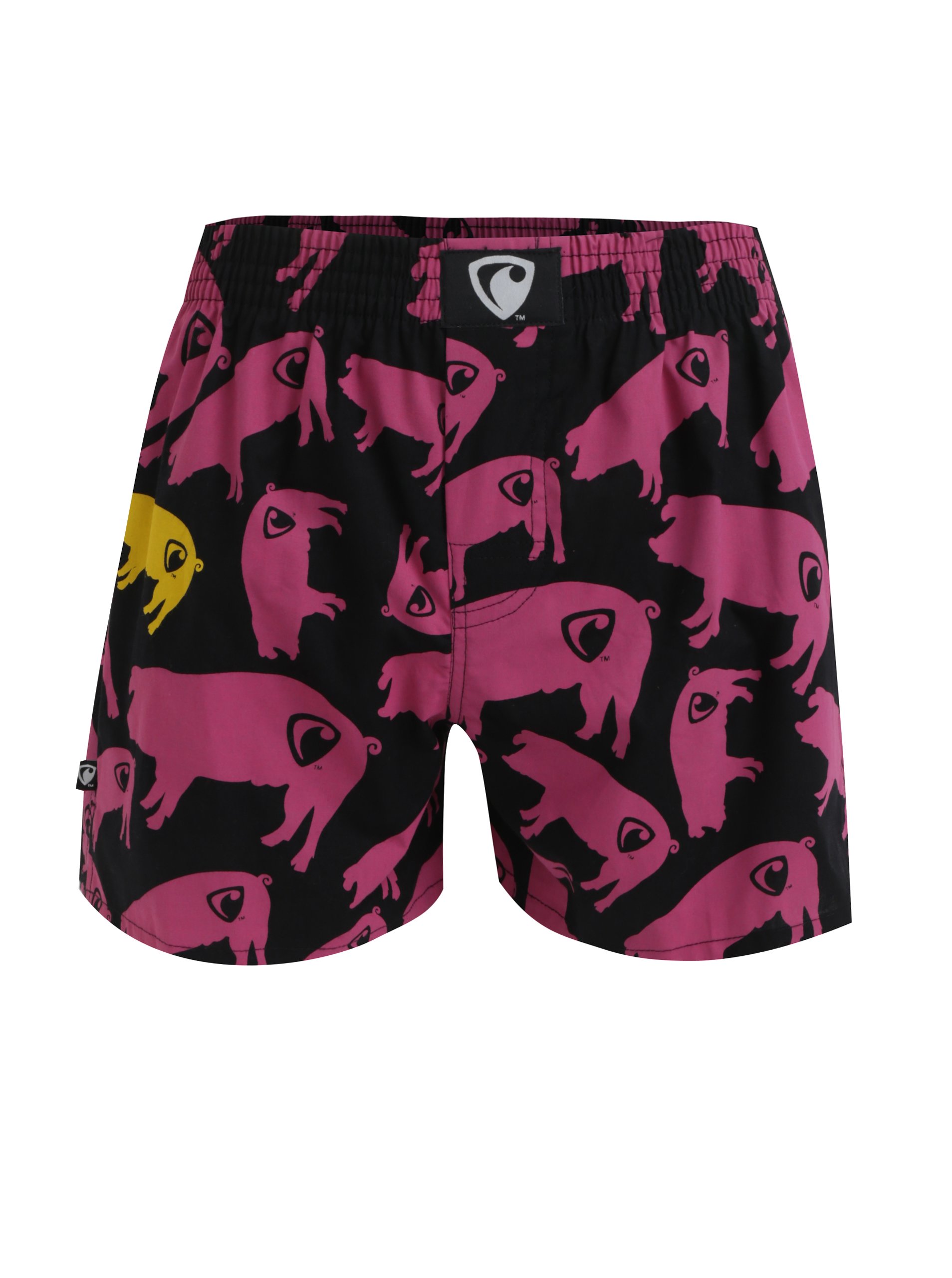 Růžovo-černé trenýrky s potiskem Represent Exclusive Ali Pig farm