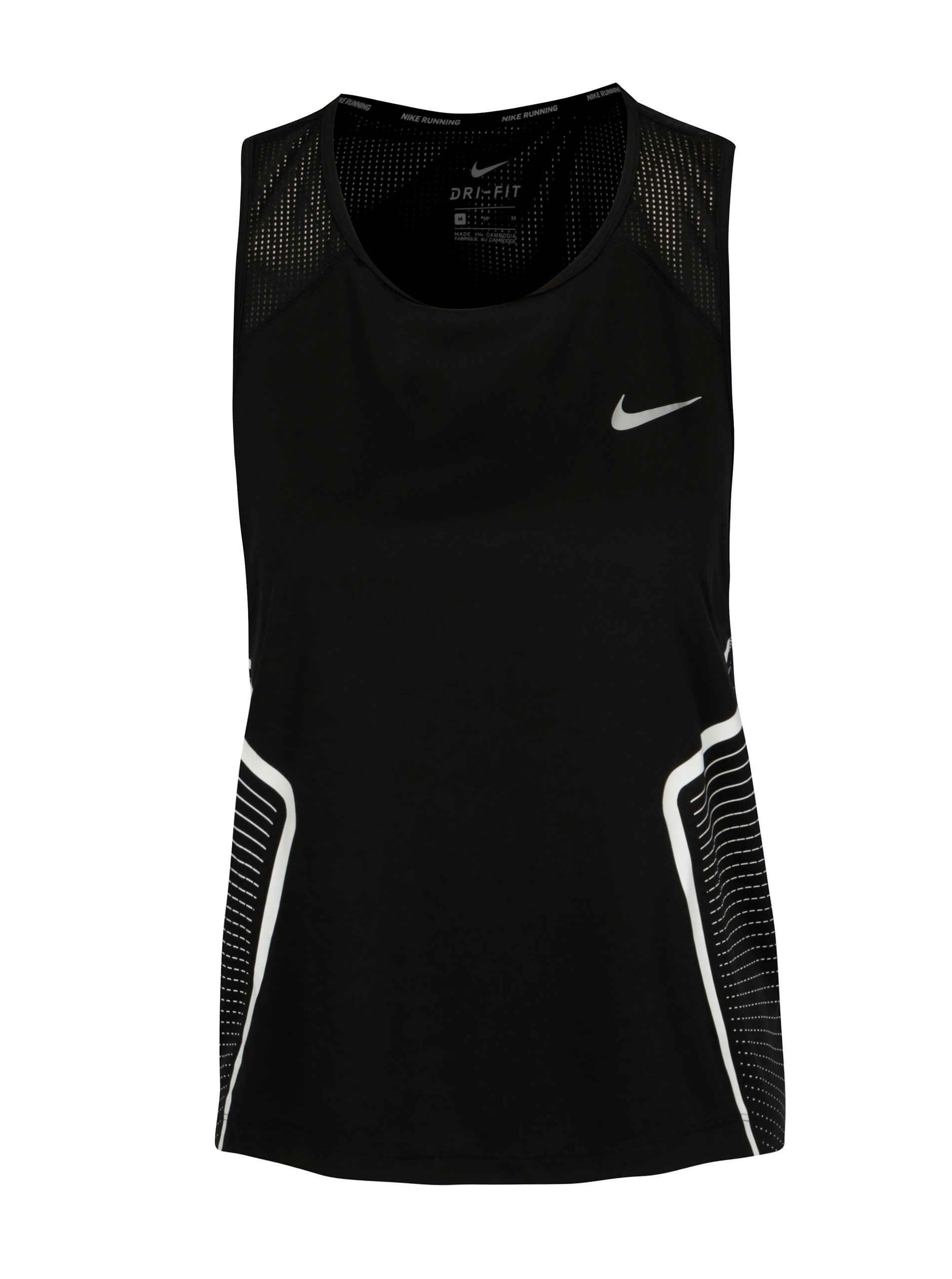 Černé dámské funkční tílko Nike Dry Miler Tank