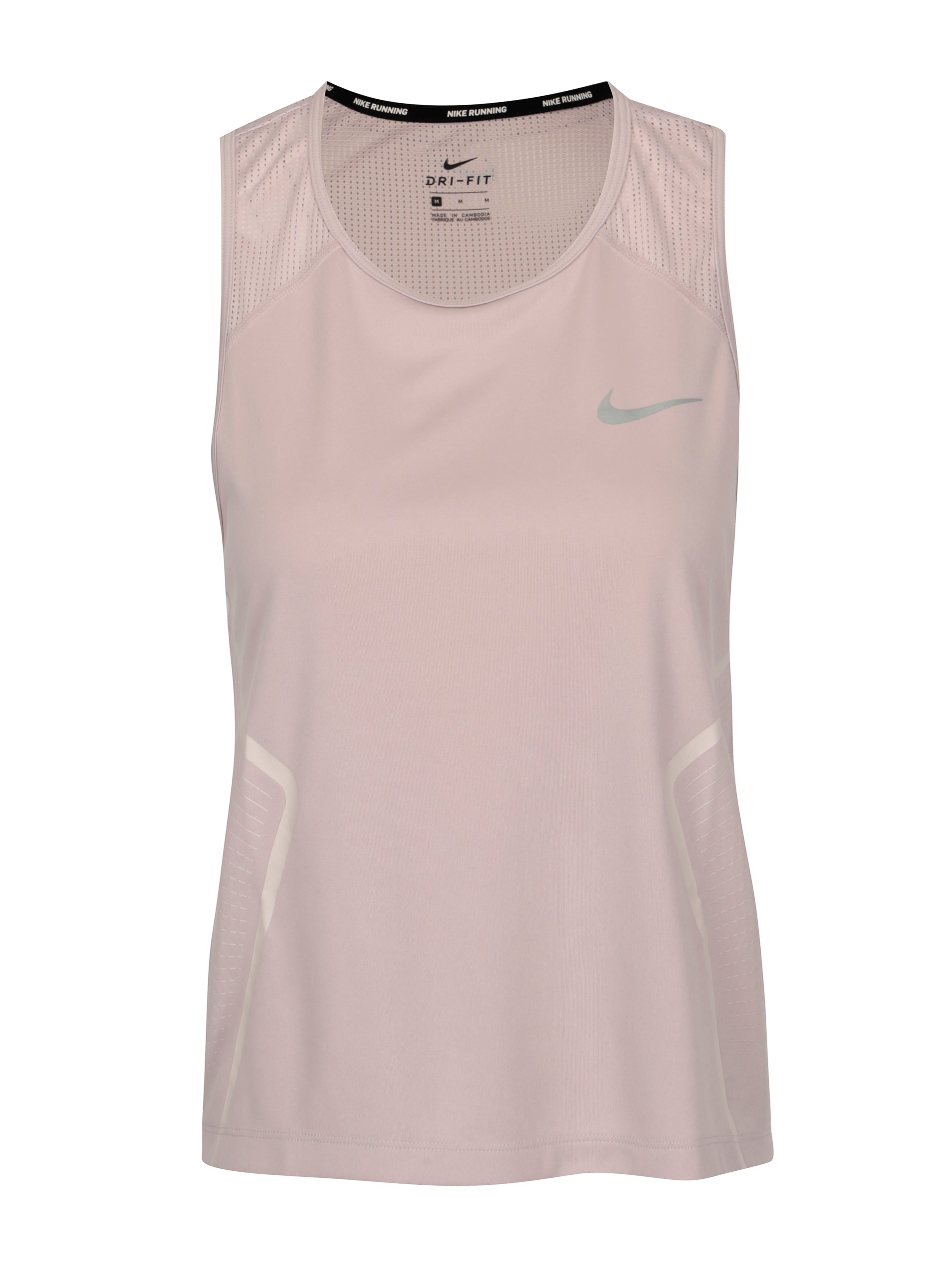 Růžové dámské funkční tílko Nike Dry Miler Tank