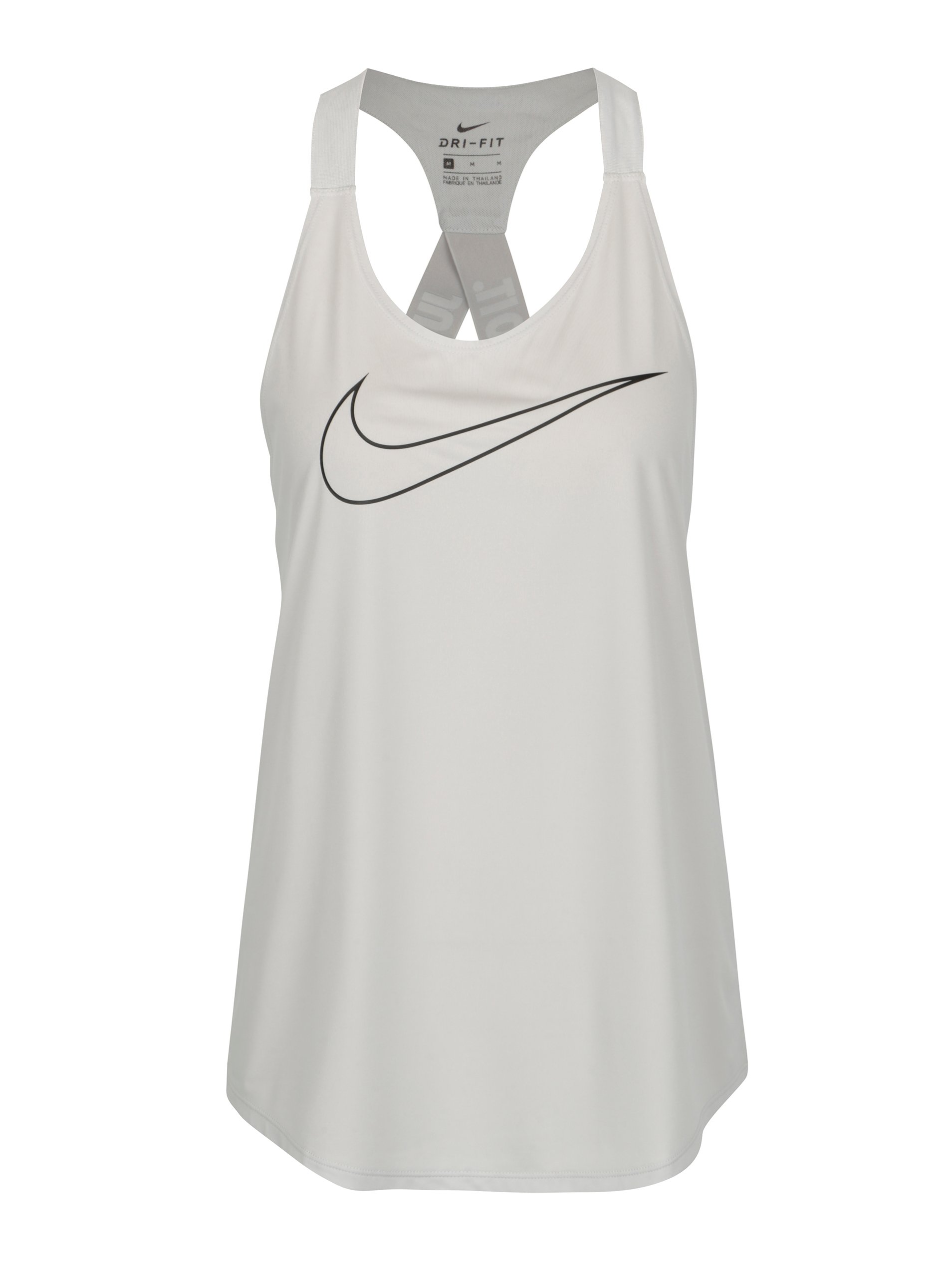 Světle šedé dámské funkční tílko Nike Training Tank