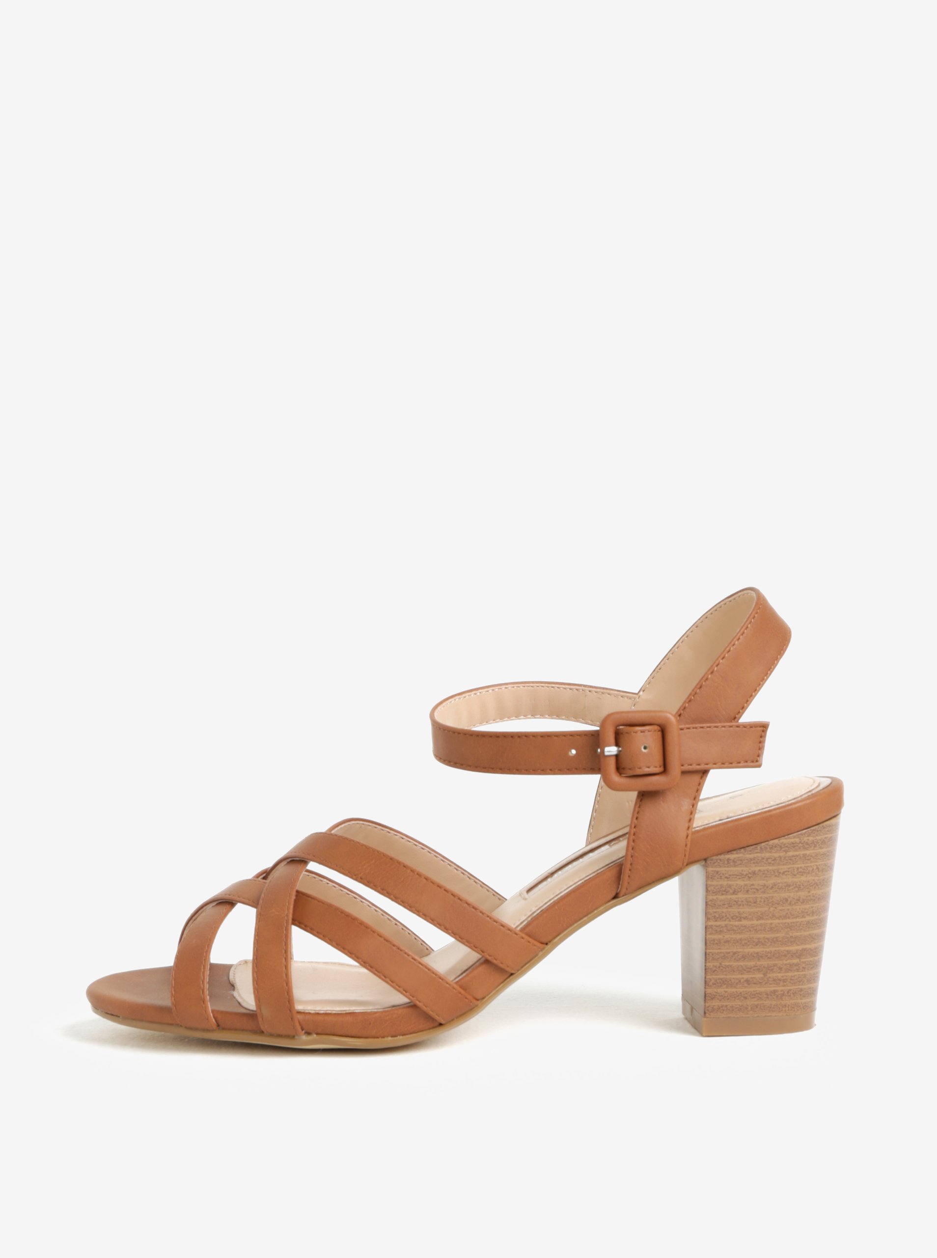 Hnědé sandály na podpatku Dorothy Perkins