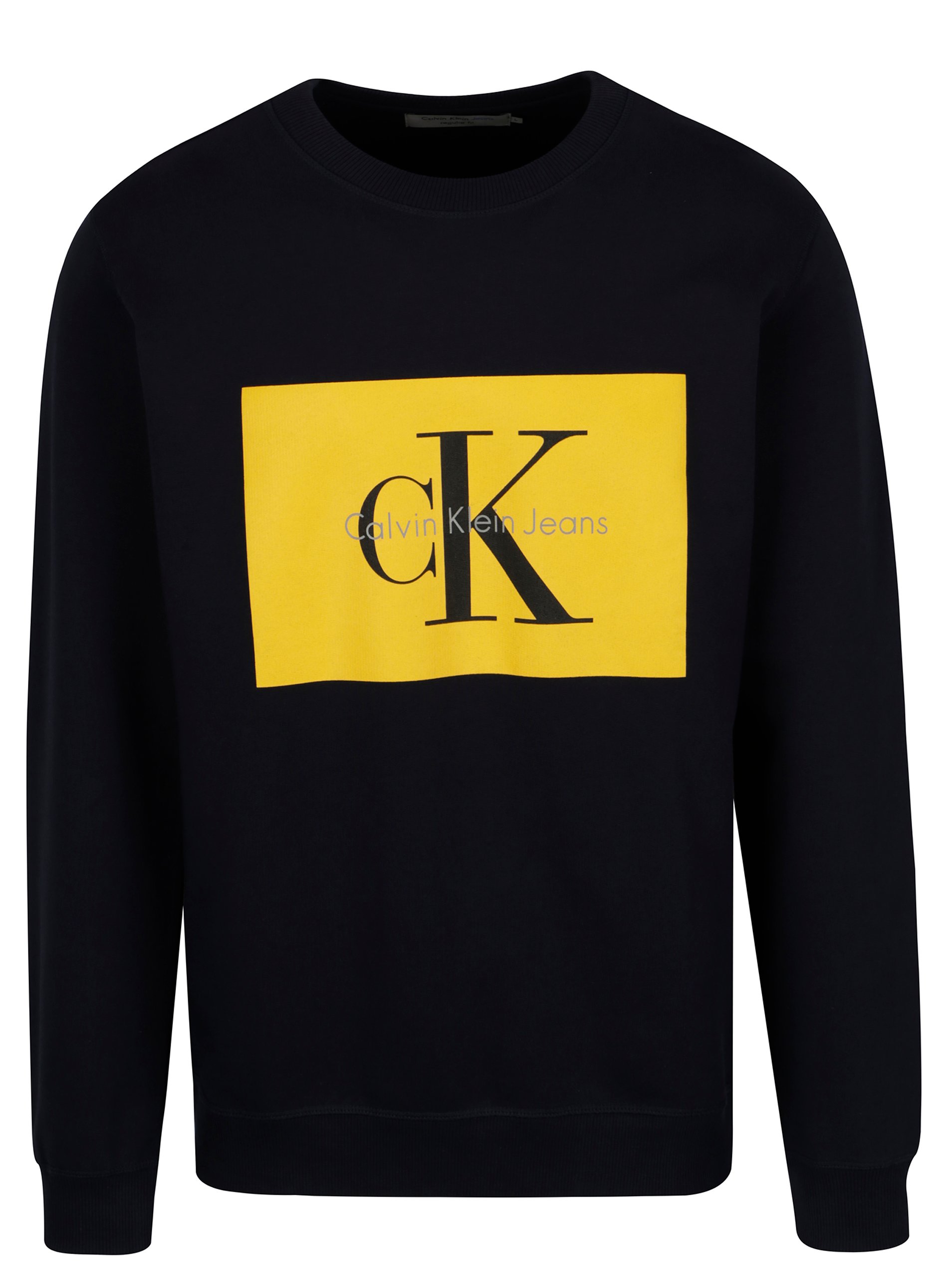 Tmavě modrá pánská mikina s potiskem Calvin Klein Jeans Hotoro
