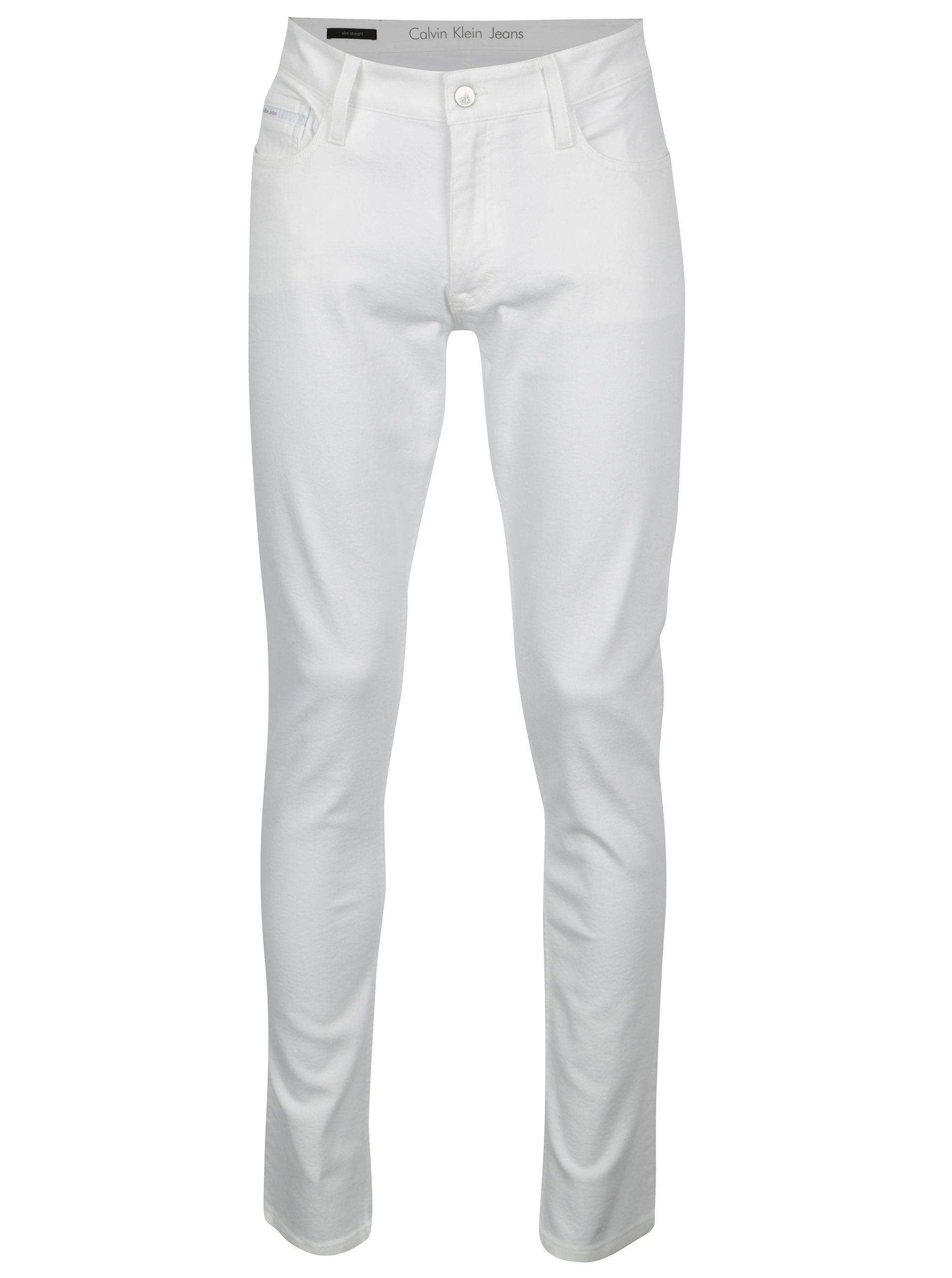 Bílé pánské slim straight džíny Calvin Klein Jeans
