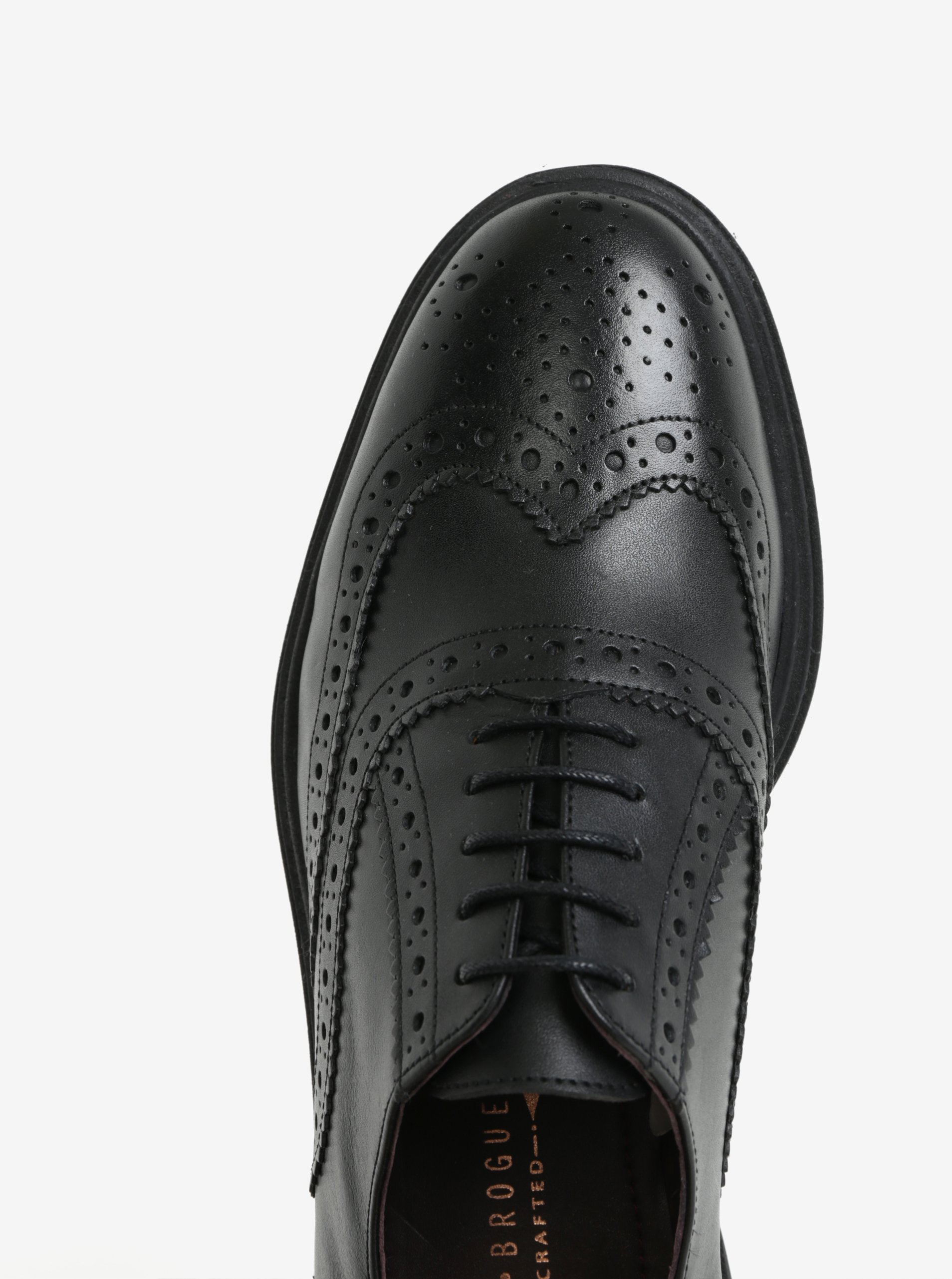 Pantofi Brogue Negri Din Piele Naturala Pentru Barbati London