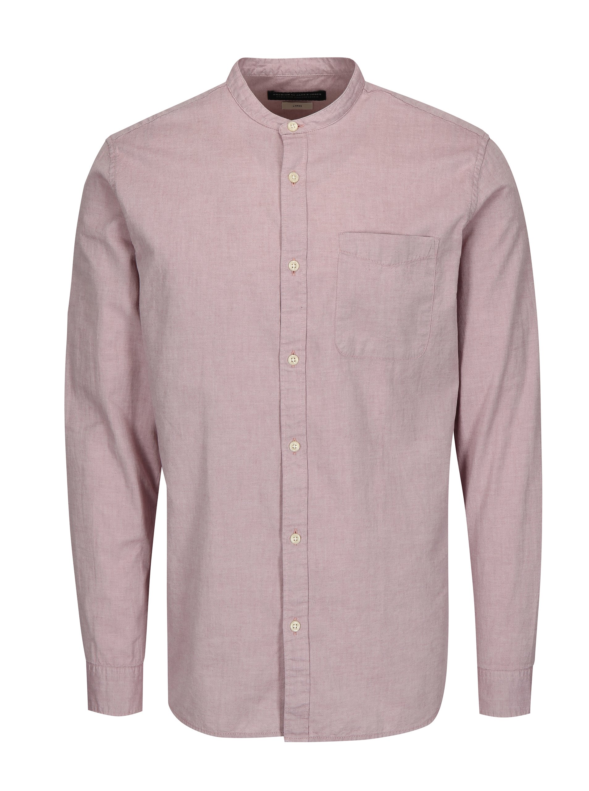 Světle růžová slim fit košile Jack & Jones Kevin