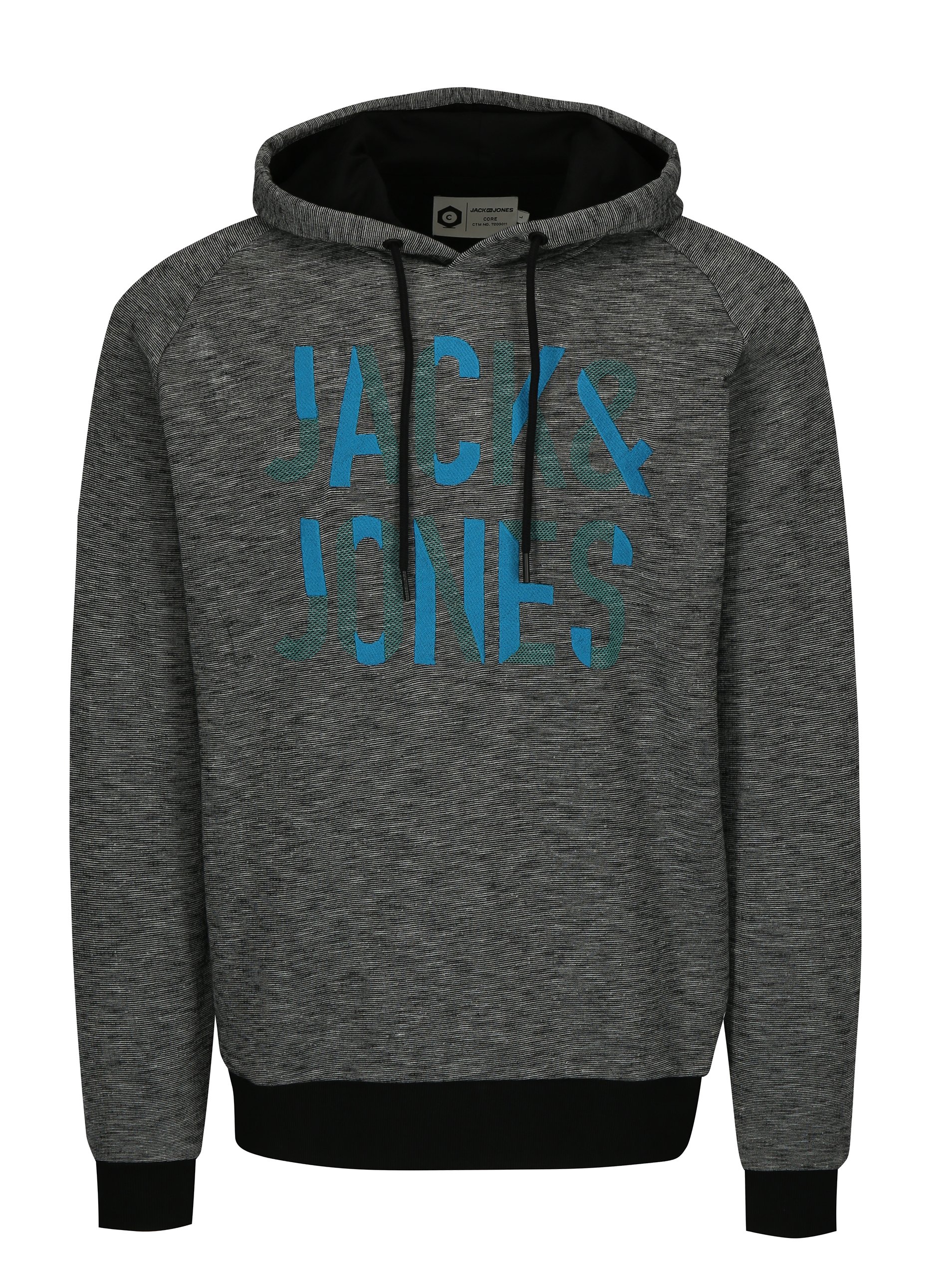 Šedá žíhaná mikina s kapucí Jack & Jones Caden