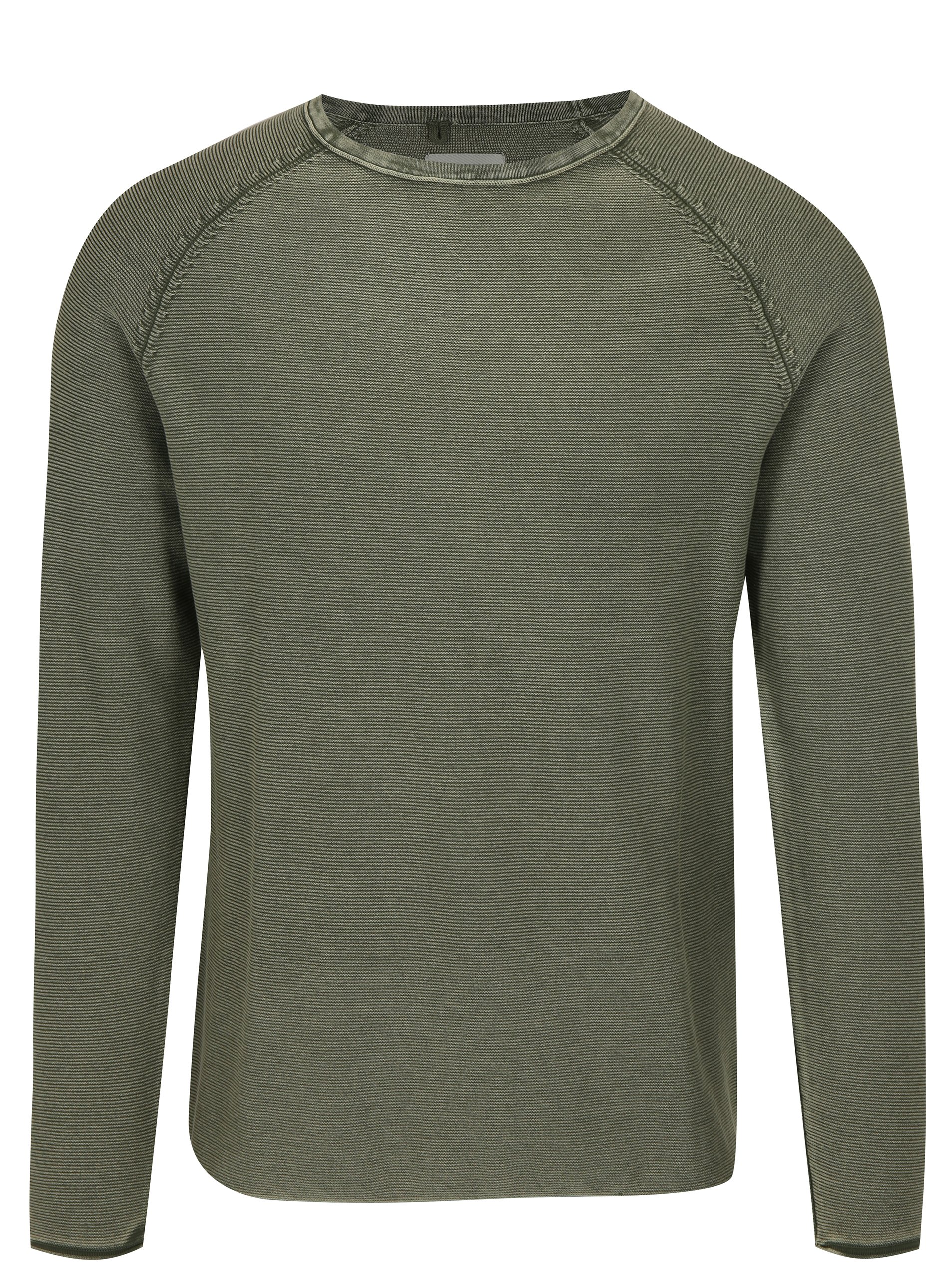 Zelený žebrovaný slim fit svetr Blend