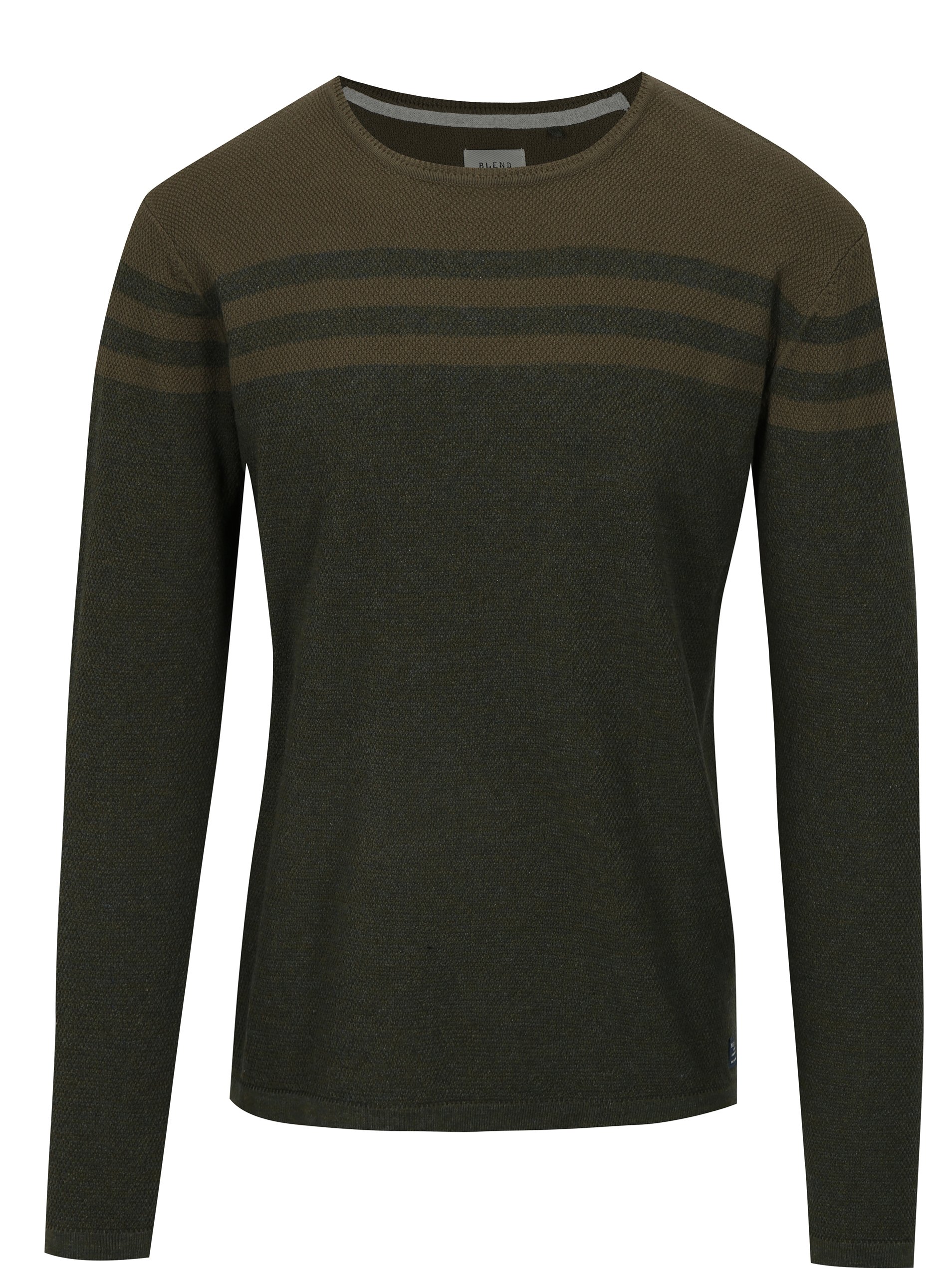 Tmavě zelený lehký slim fit svetr Blend