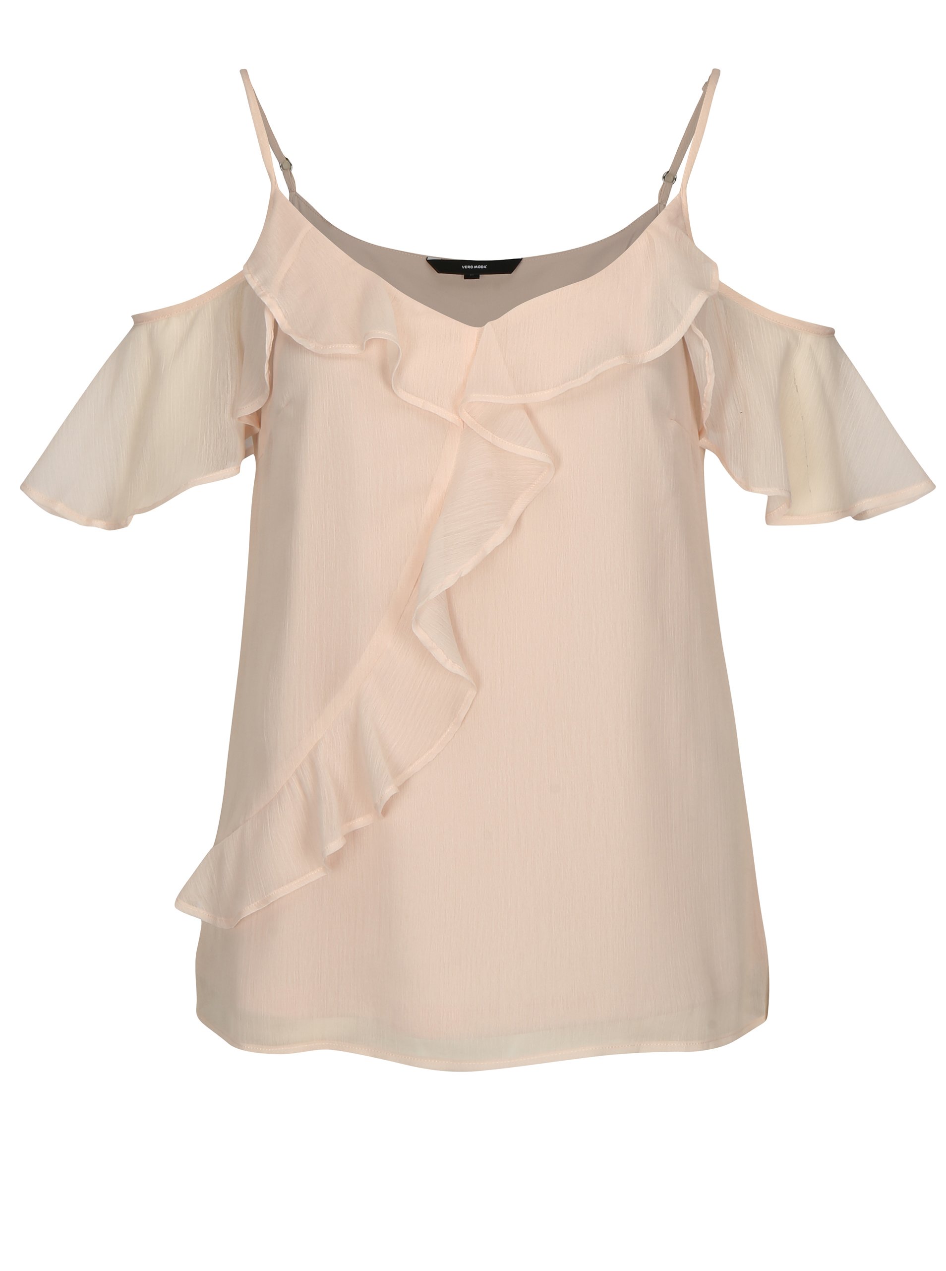 Světle růžová halenka s odhalenými rameny VERO MODA Kenzie