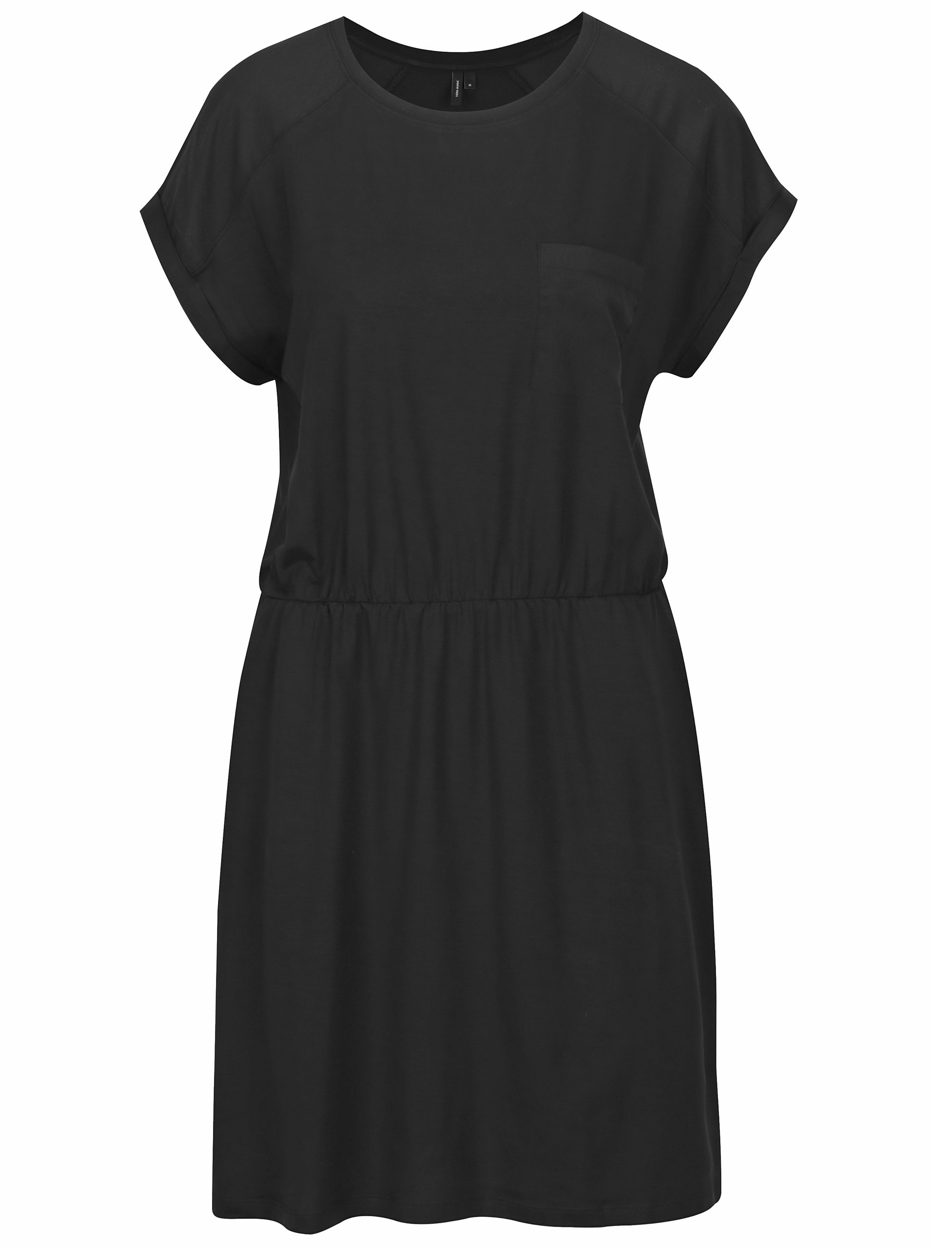 Černé šaty s krátkým rukávem VERO MODA Ava