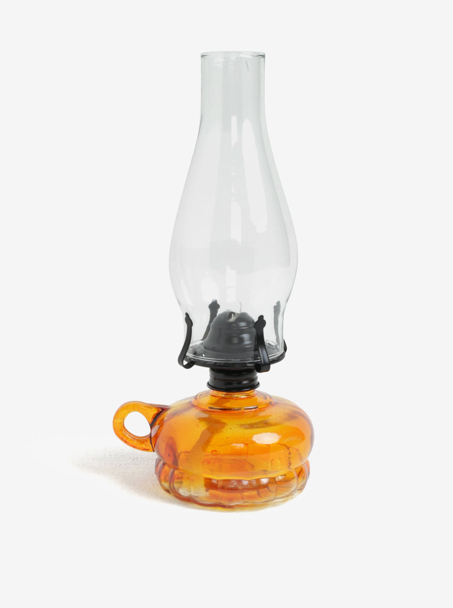 Oranžová transparentní petrolejová lampa Dakls